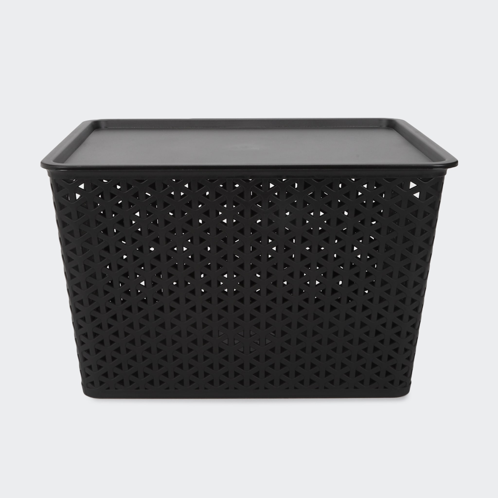 Storage Container with Lid Large, Black Kmart