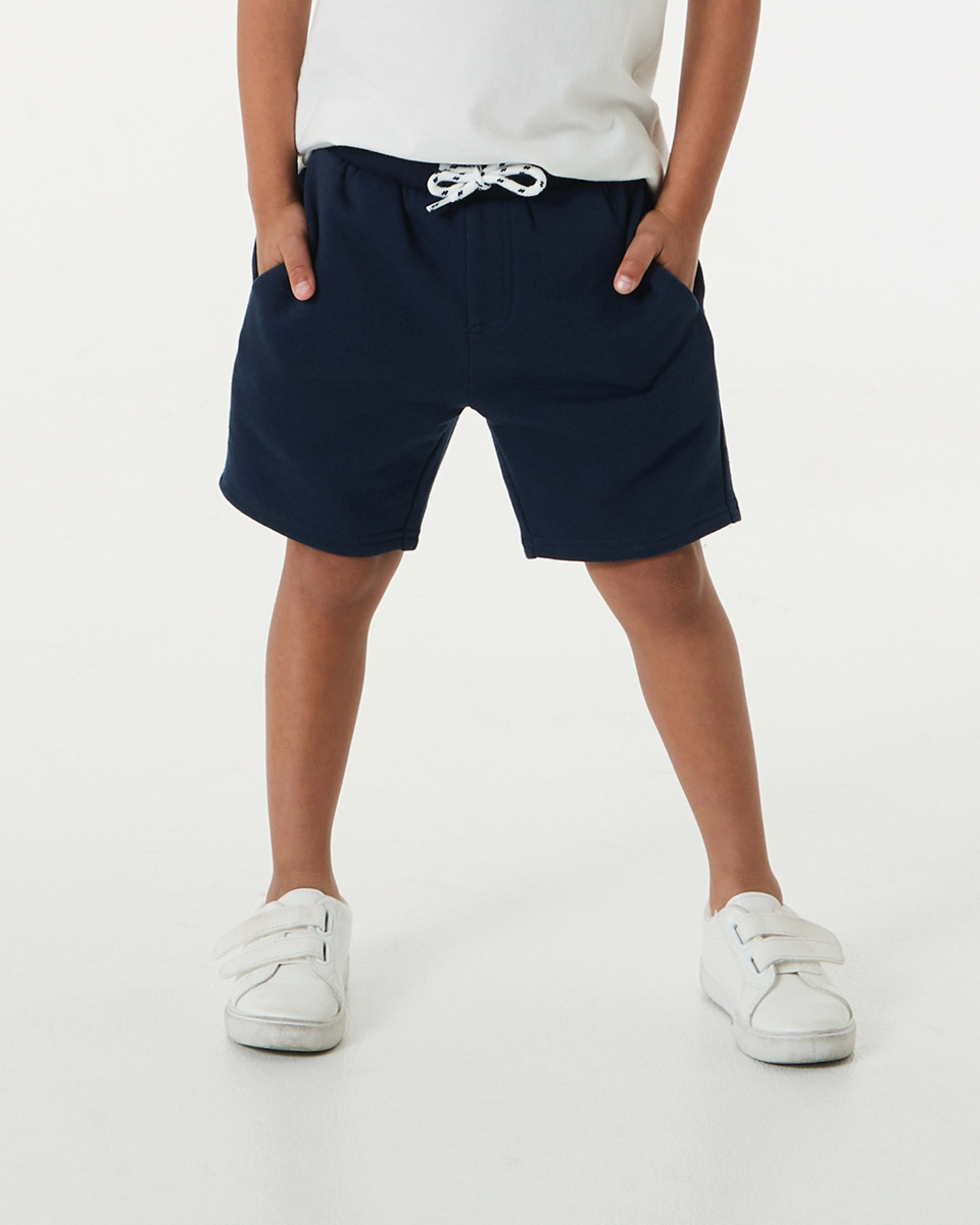 1 Fleece Knit Shorts Harb Navy
