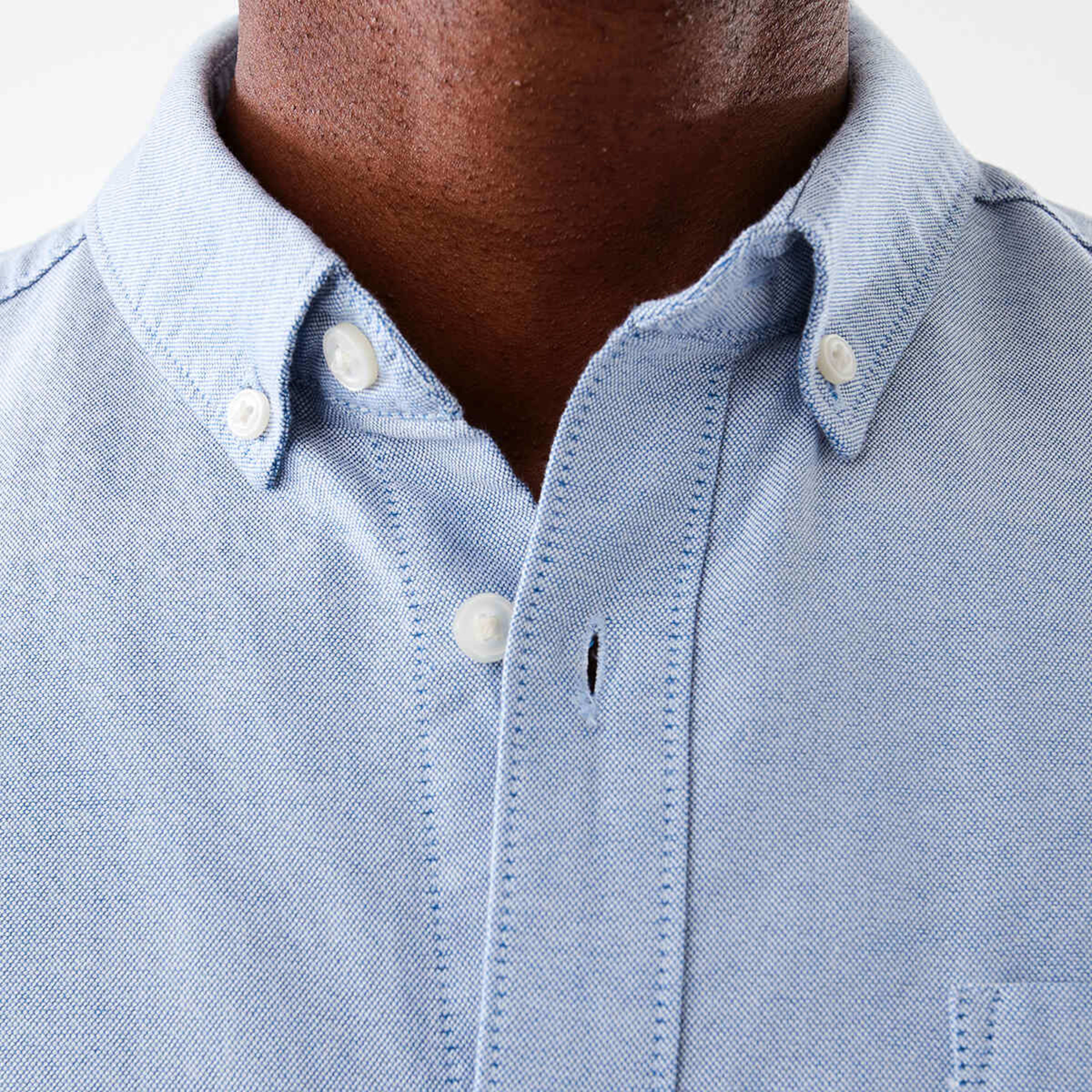 5 Short Sleeve Oxford Shirt Blu Light, 5 of 6