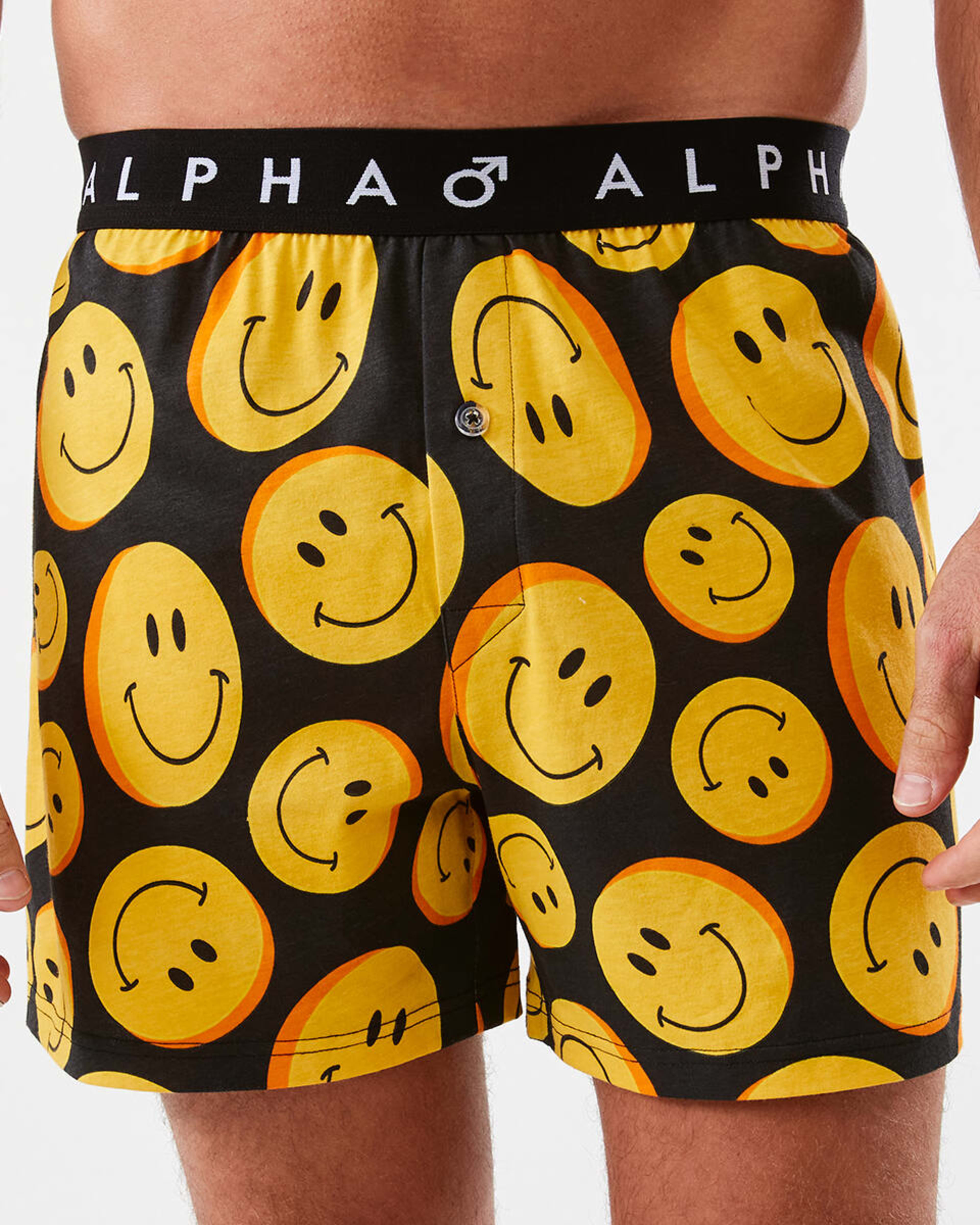 1 Printed Jersey Boxers Smiley Faces
