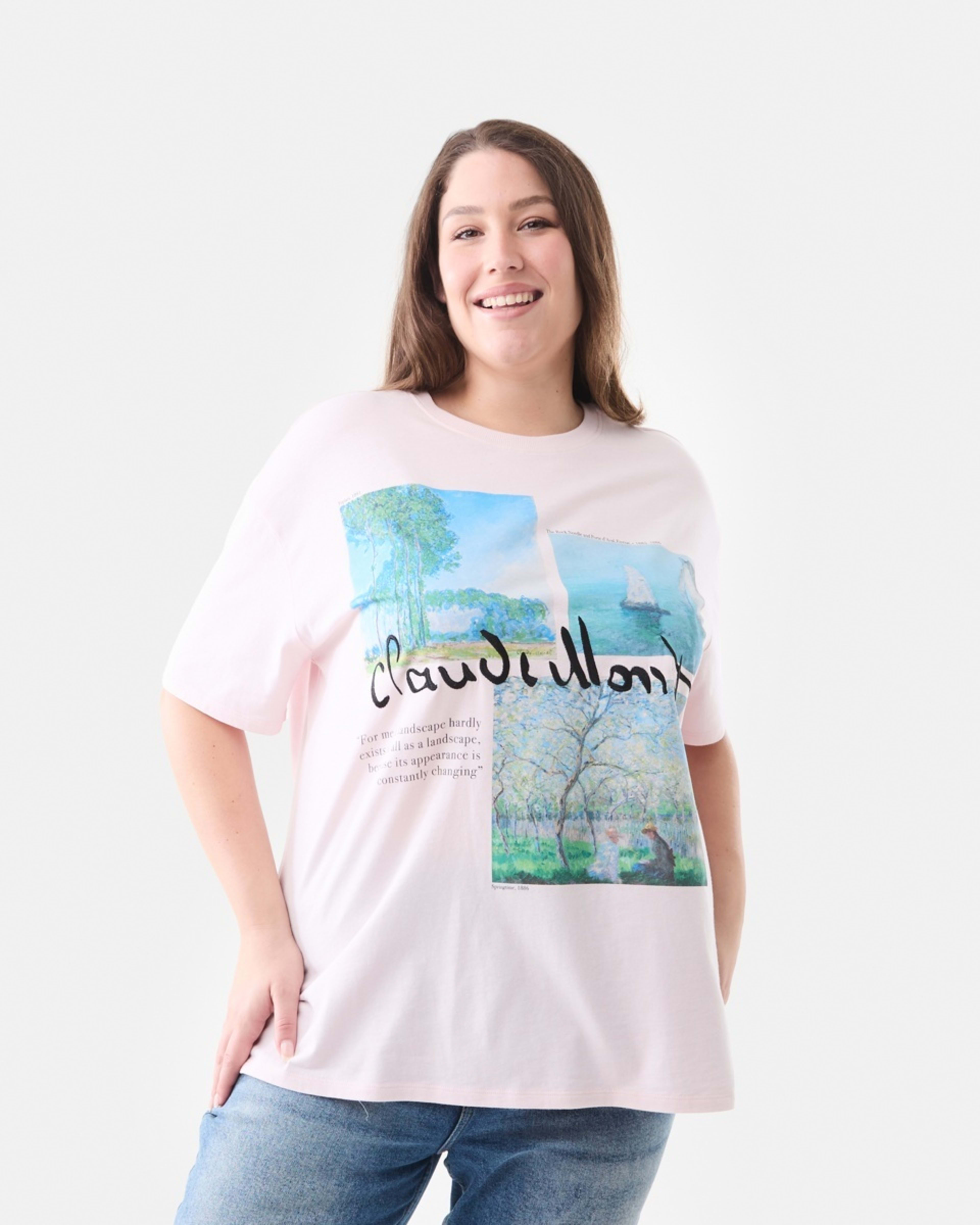 1 Curve Claude Monet License Short Sleeve T-shirt Monet, 1 of 5