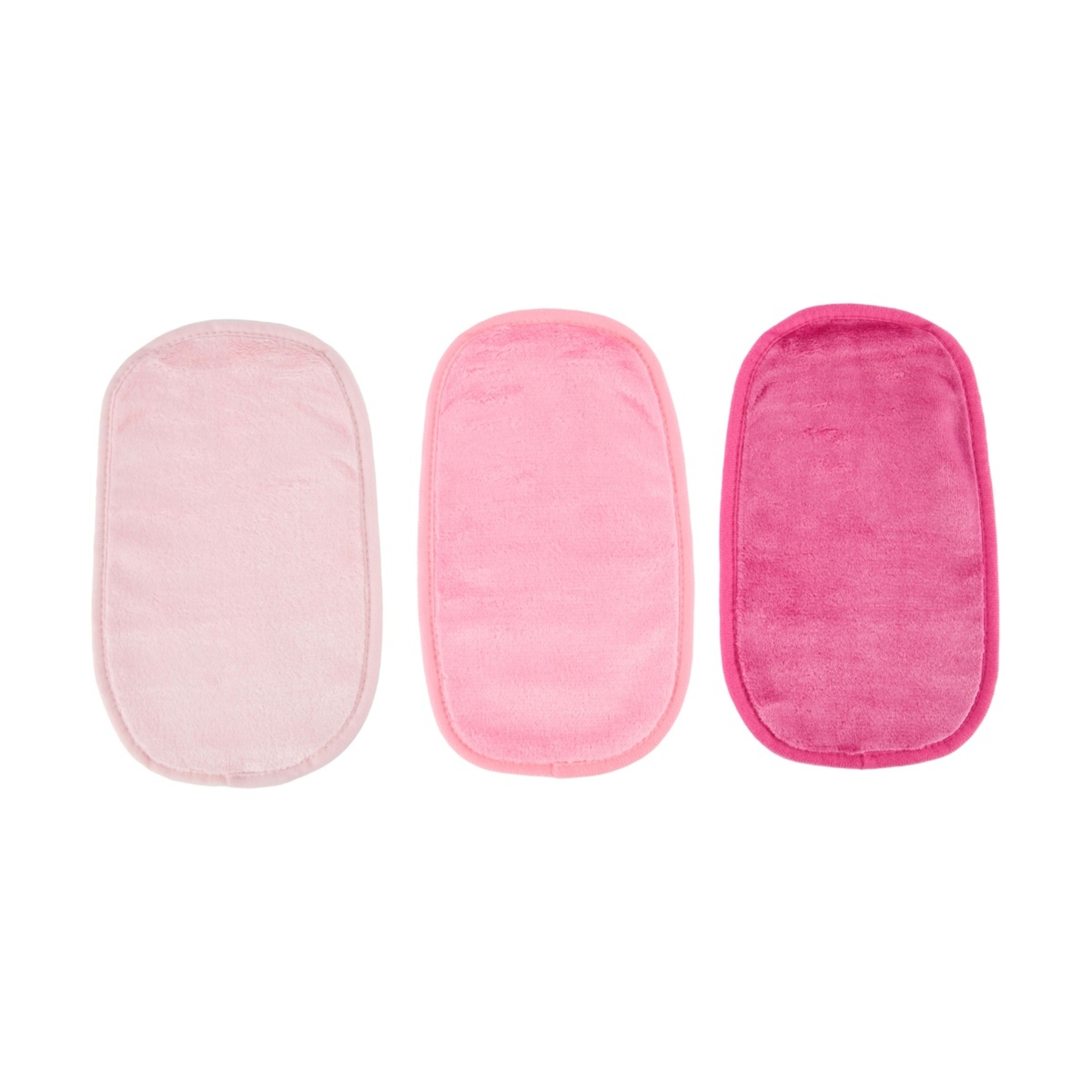 2 OXX Skincare 3 Pack Facial Cleansing Cloths - Bright Pink, Rose Red and Light Pink, 2 of 6