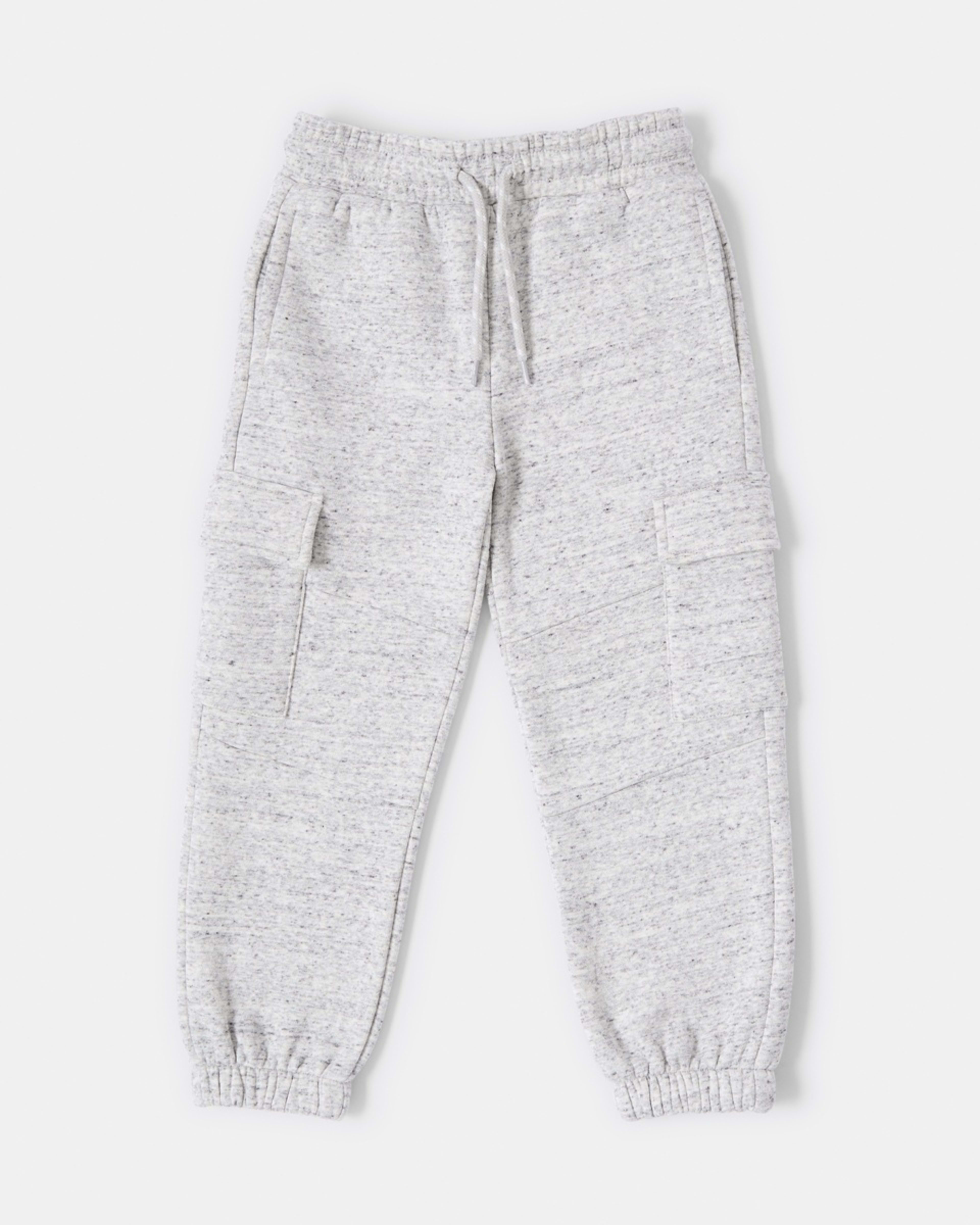 8 Cargo Trackpants Textured Light Grey Marle, 8 of 9