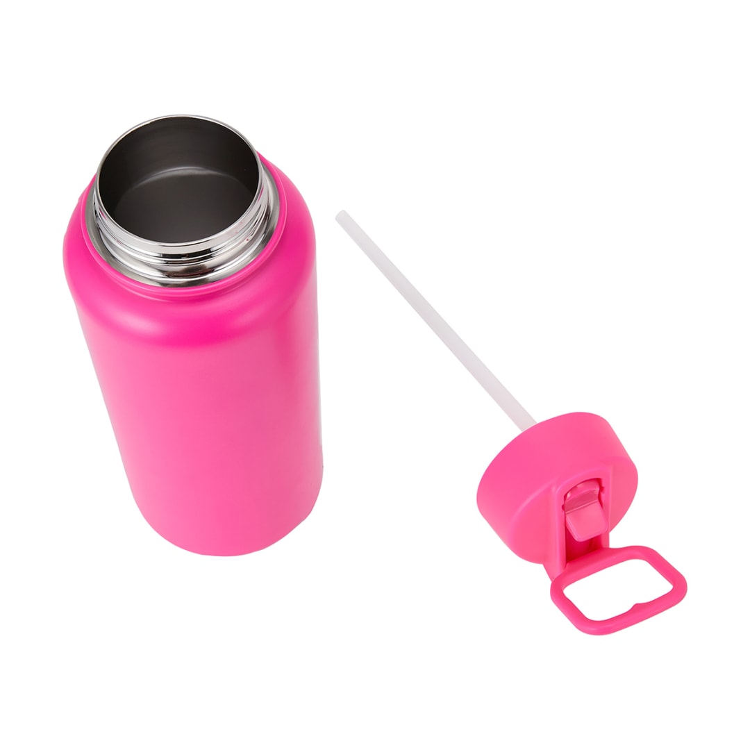 960ml Fluro Pink Double Wall Insulated Cylinder Drink Bottle Kmart