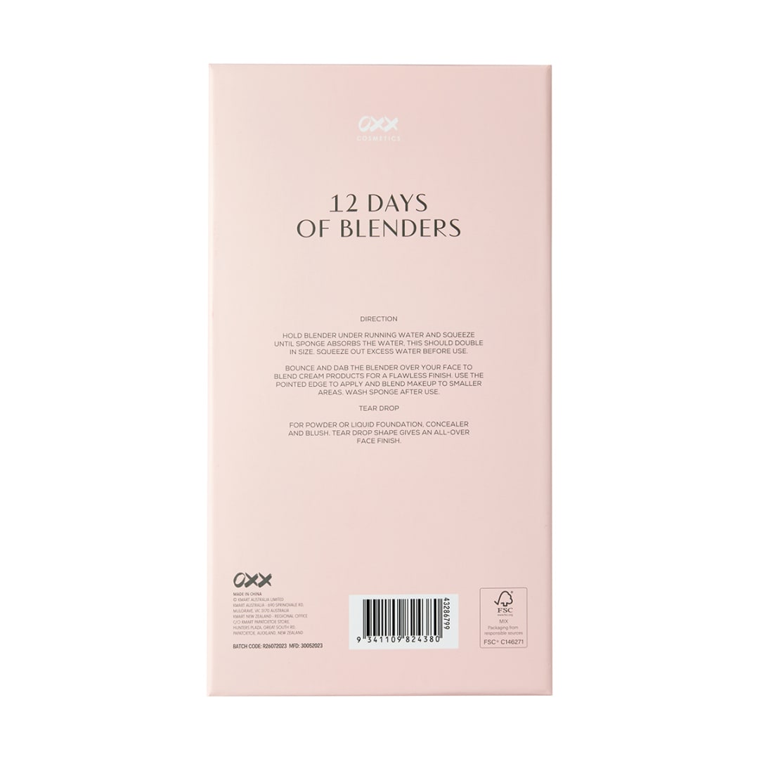 OXX Cosmetics 12 Pack 12 Days of Blenders Kmart