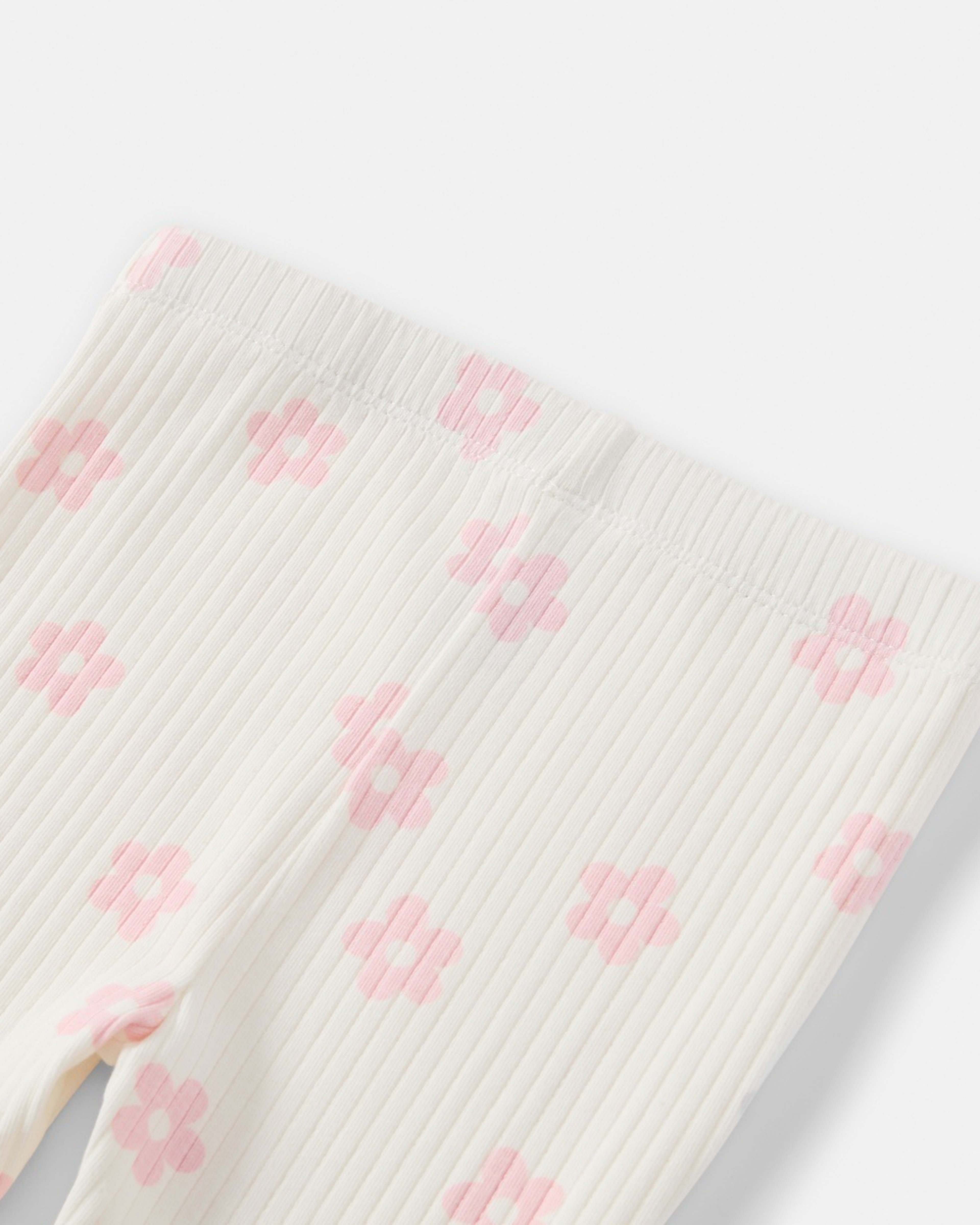 3 Rib Flare Leggings Wht Flr, 3 of 3