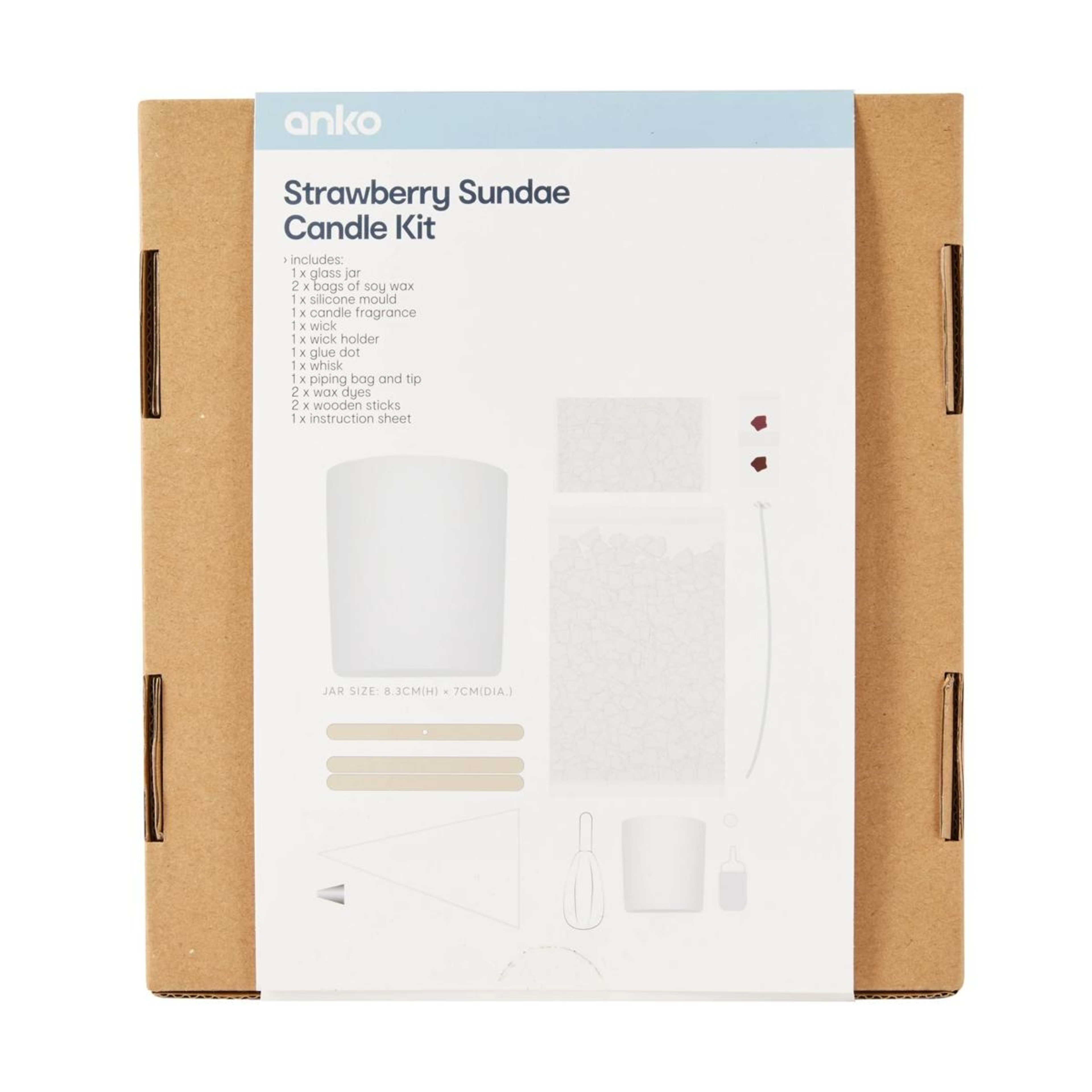 3 DIY Strawberry Sundae Candle Kit, 3 of 3