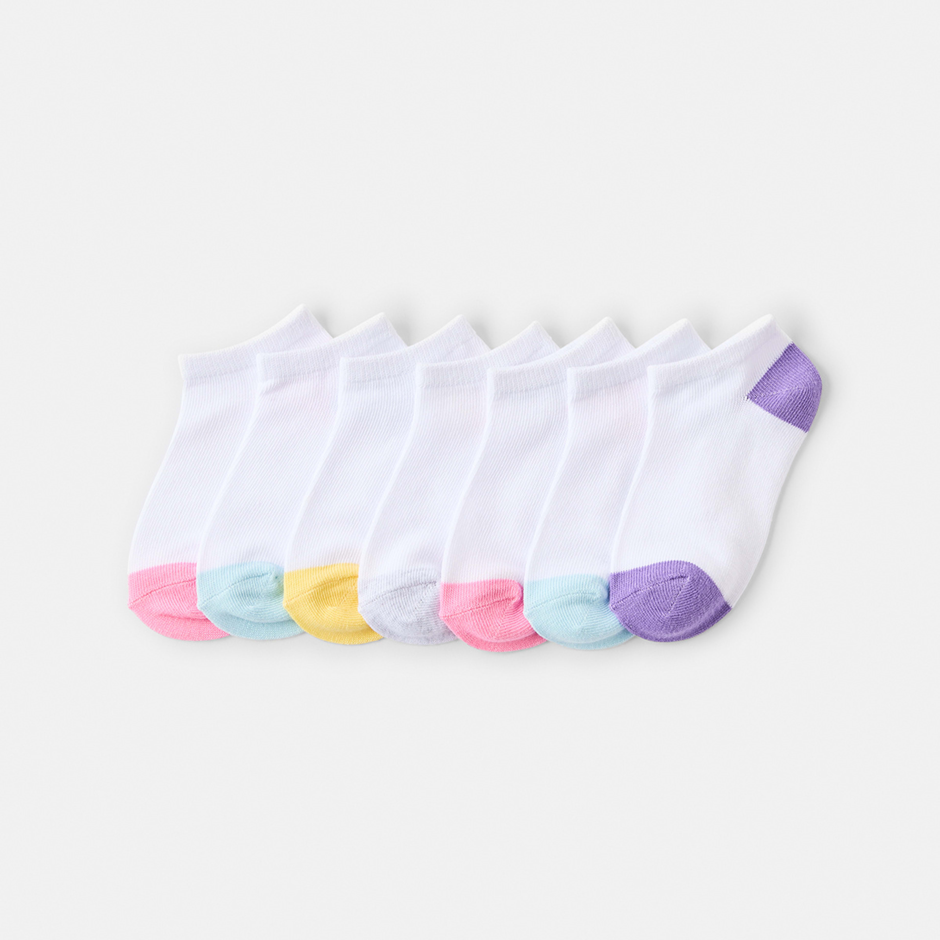 2 7 Pack Low Cut Socks Multicolour, 2 of 3