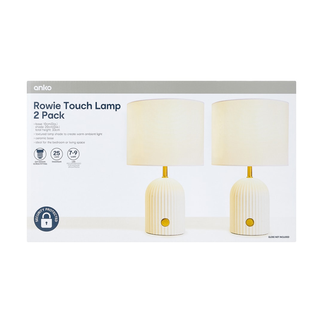 2 Pack Rowie Touch Lamps Kmart NZ
