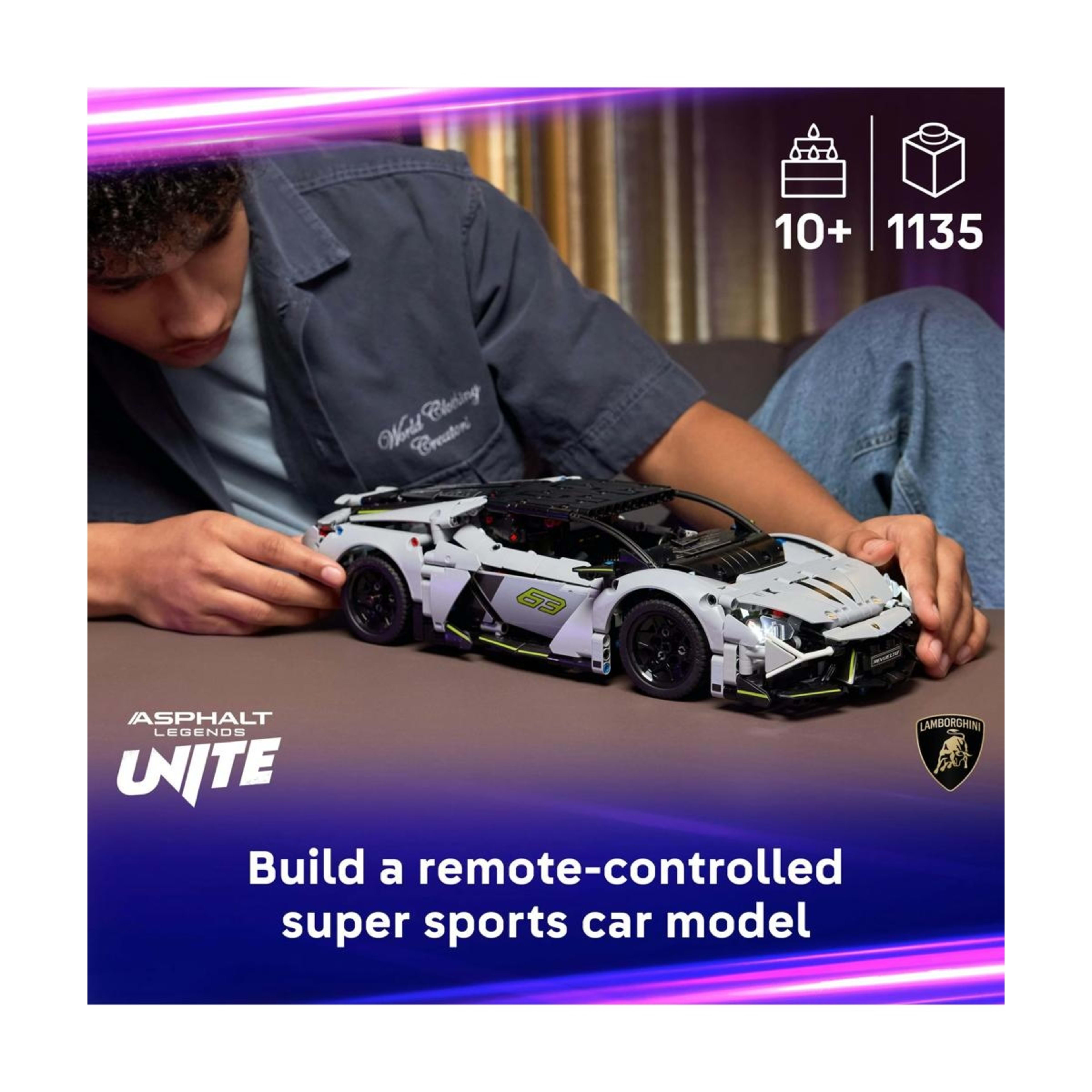 3 LEGO Technic Lamborghini Revuelto Super Sports Car 42214, 3 of 10