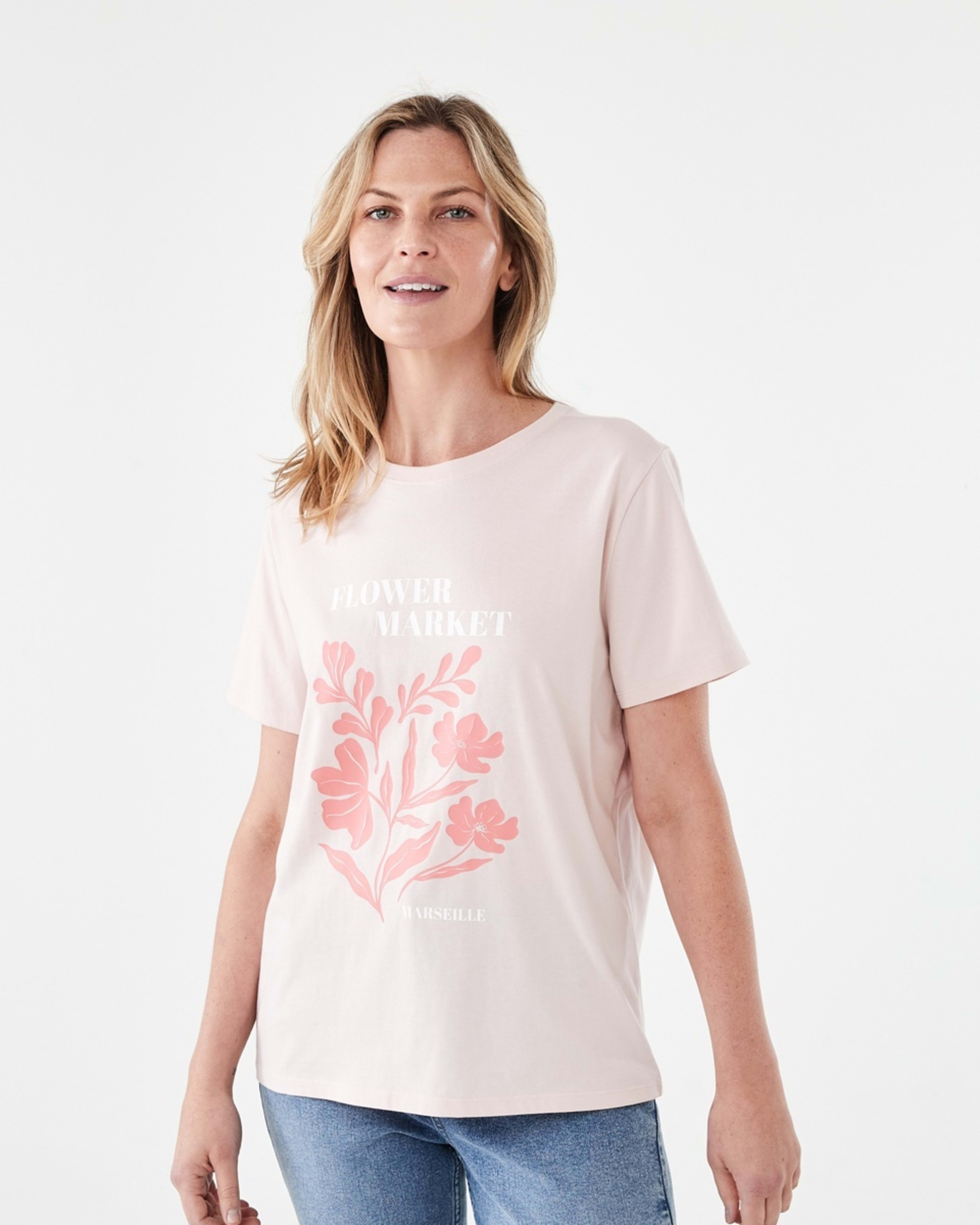 1 Short Sleeve Printed T-shirt Flwr Mrkt