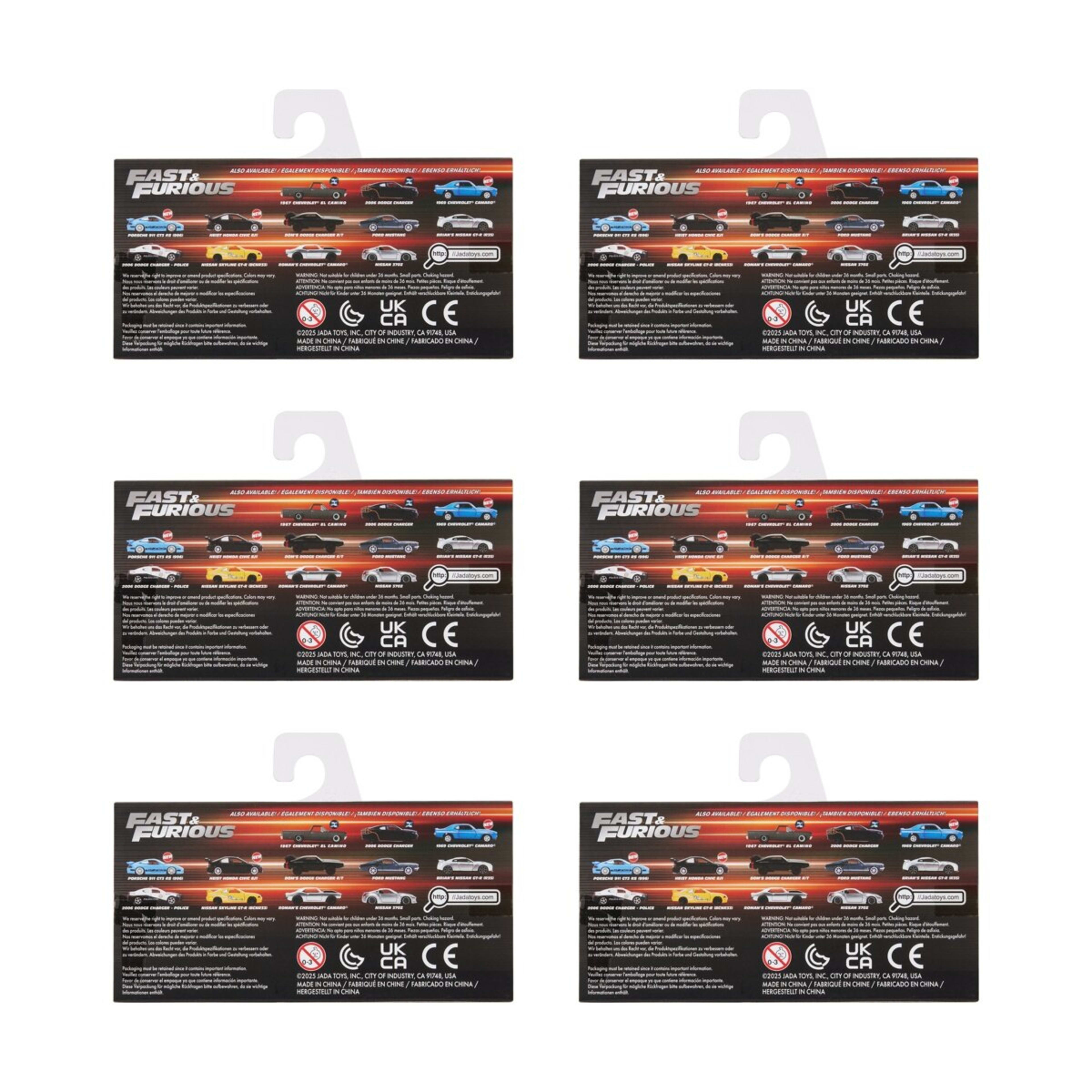 6 Fast & Furious Metal Die Cast Vehicle - Assorted, 6 of 6