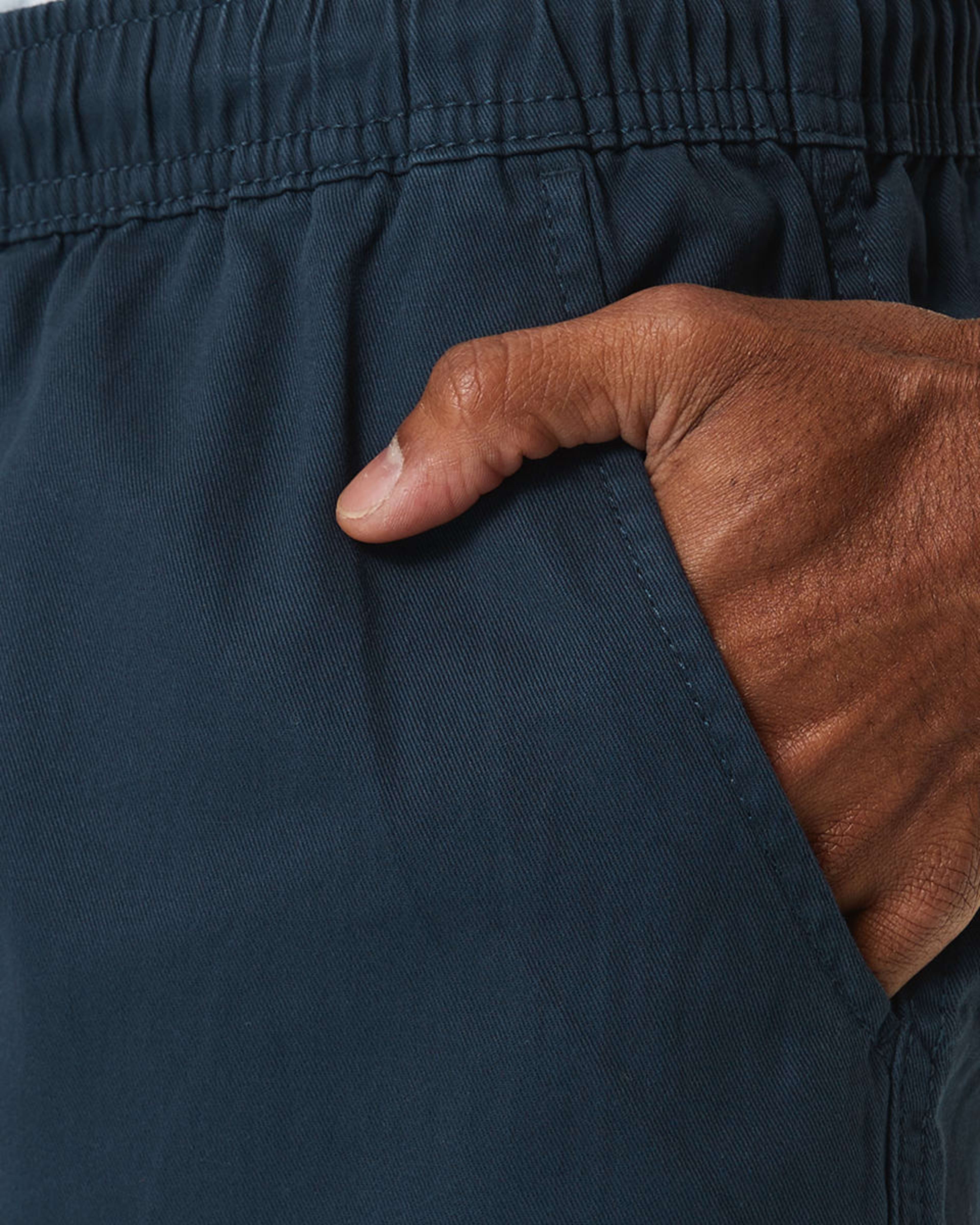5 Elastic Waist Jogger Pants Navy Blue, 5 of 5