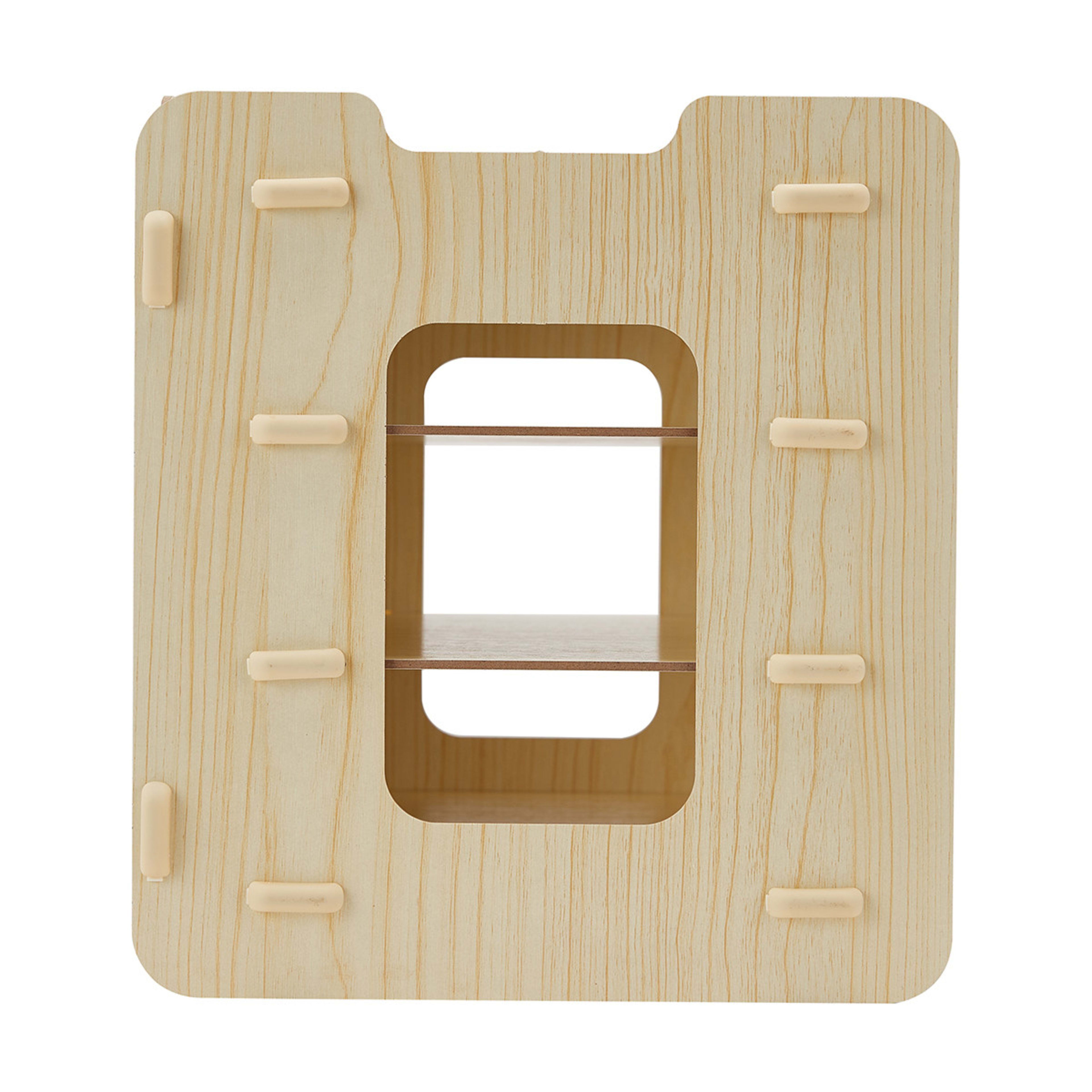 4 Shelf Desk Organiser - Wood Look, 4 of 9