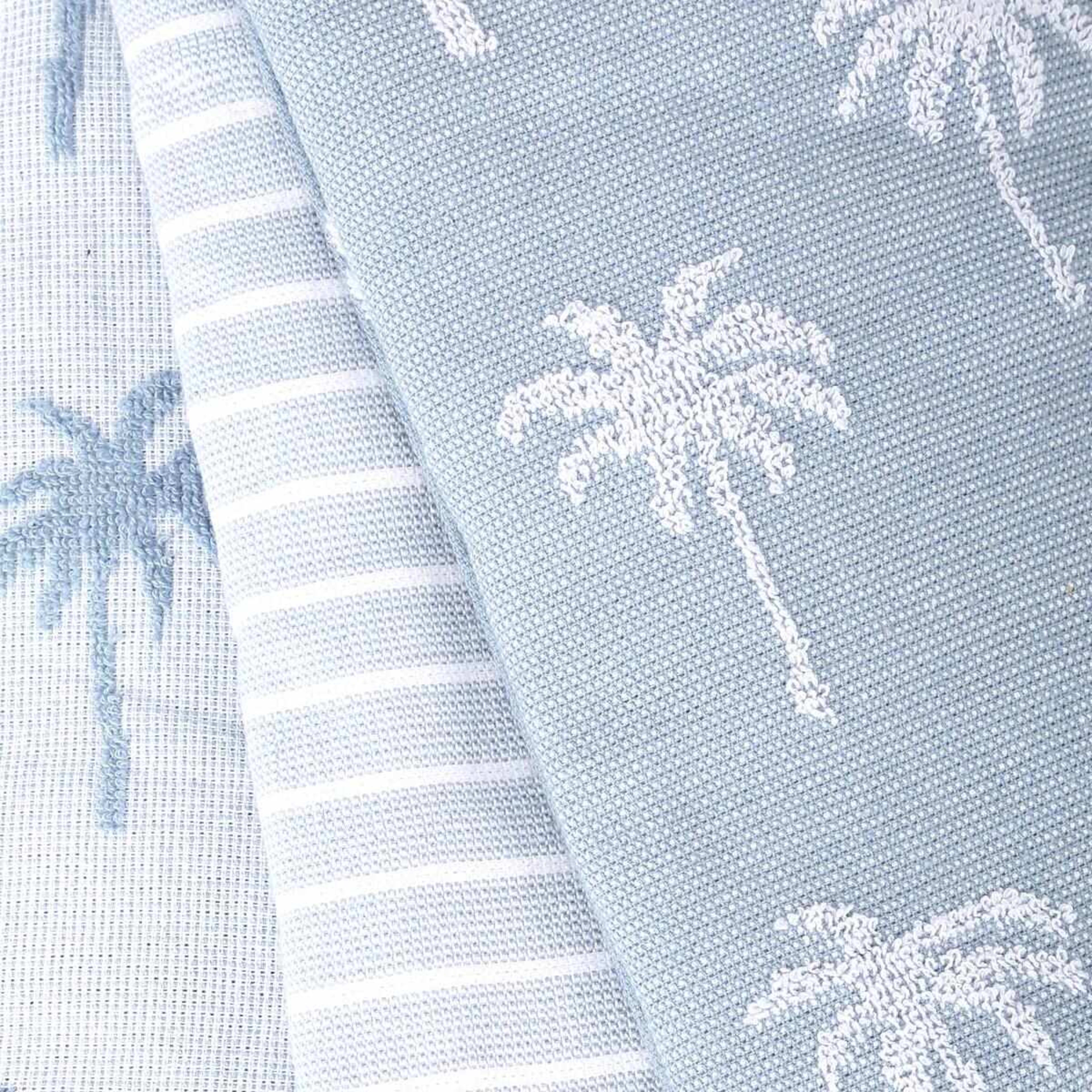 2 3 Pack Blue Palm Tea Towels, 2 of 7