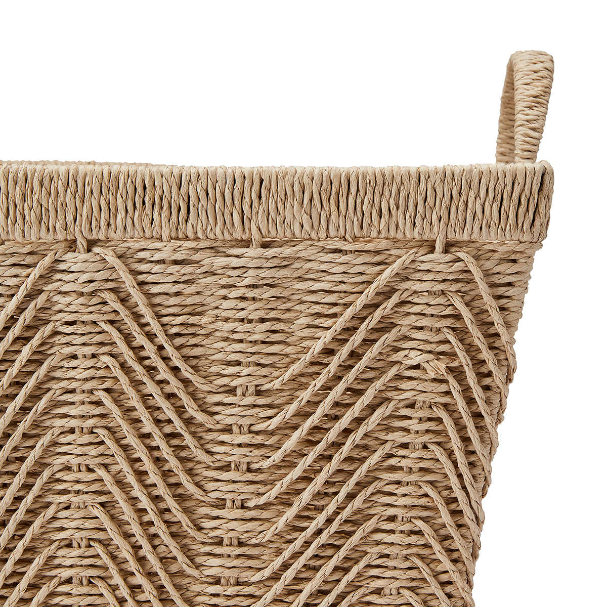 Rectangle Herringbone Paper Rope Basket Kmart