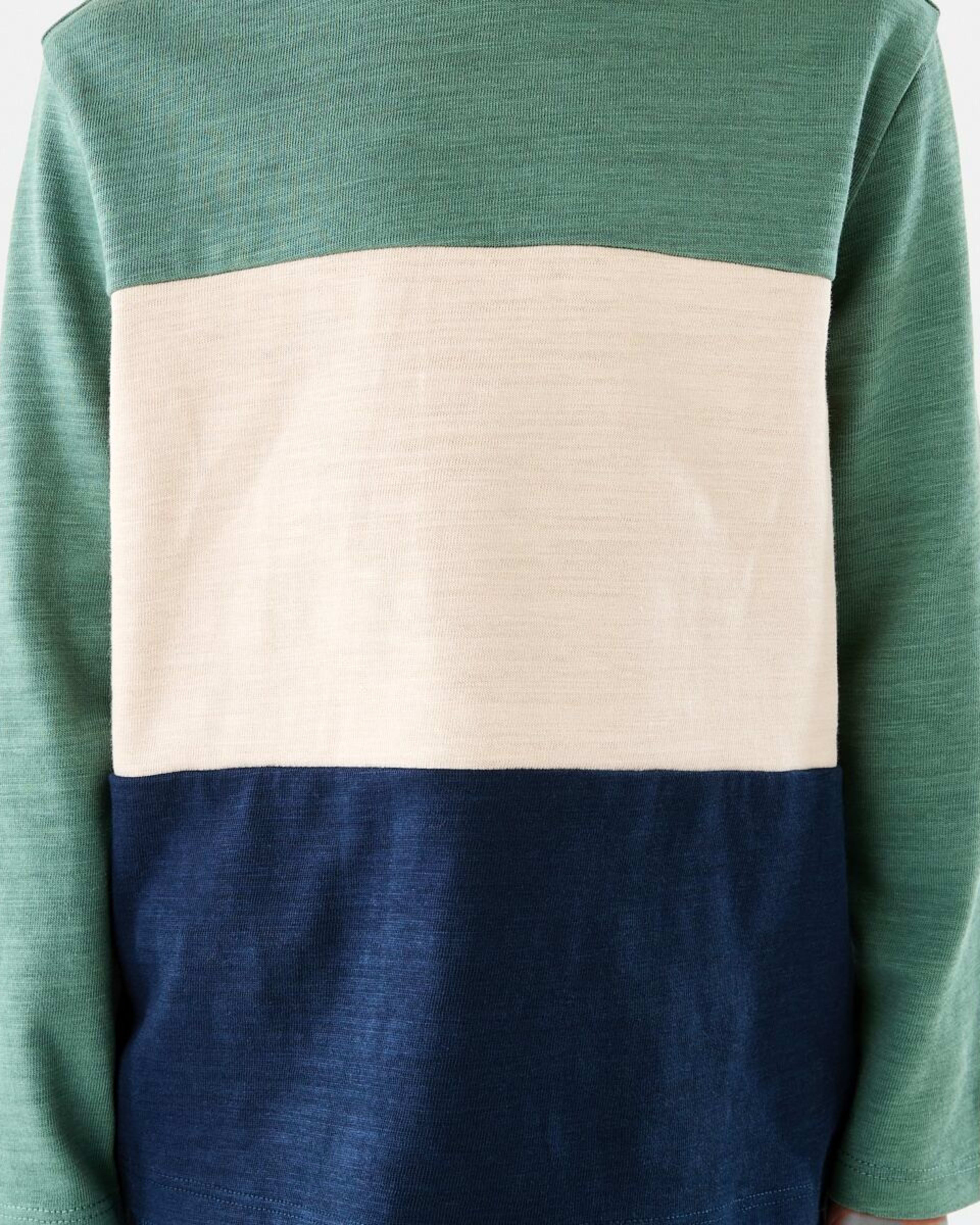4 Long Sleeve Panel T-shirt Pine Green, 4 of 8