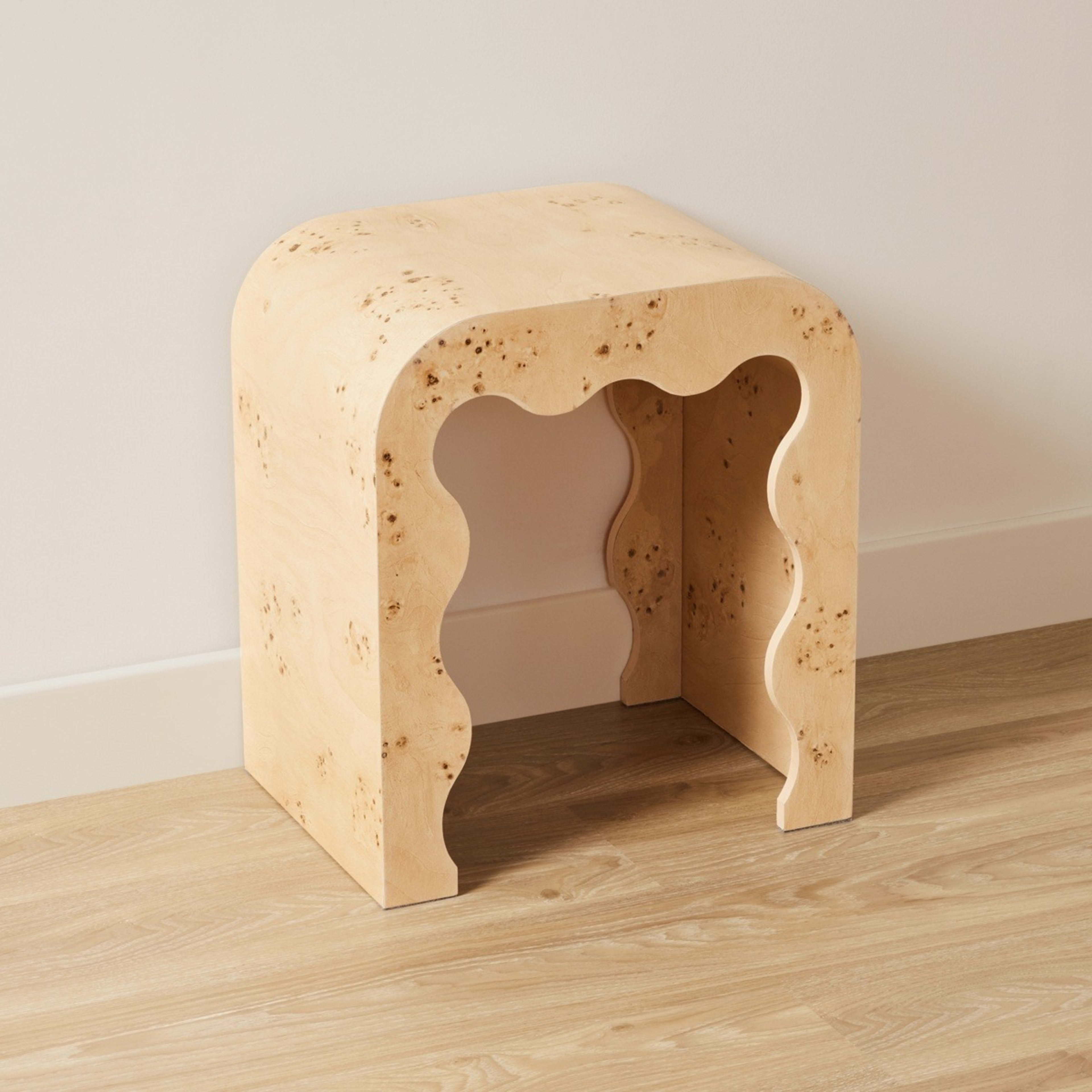 3 Burlwood Look Side Table, 3 of 6