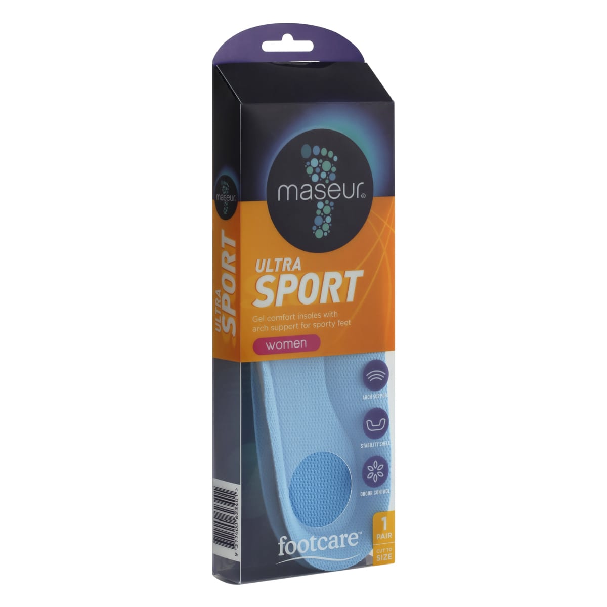 Footcare Ultra Sport Insoles Blue Kmart