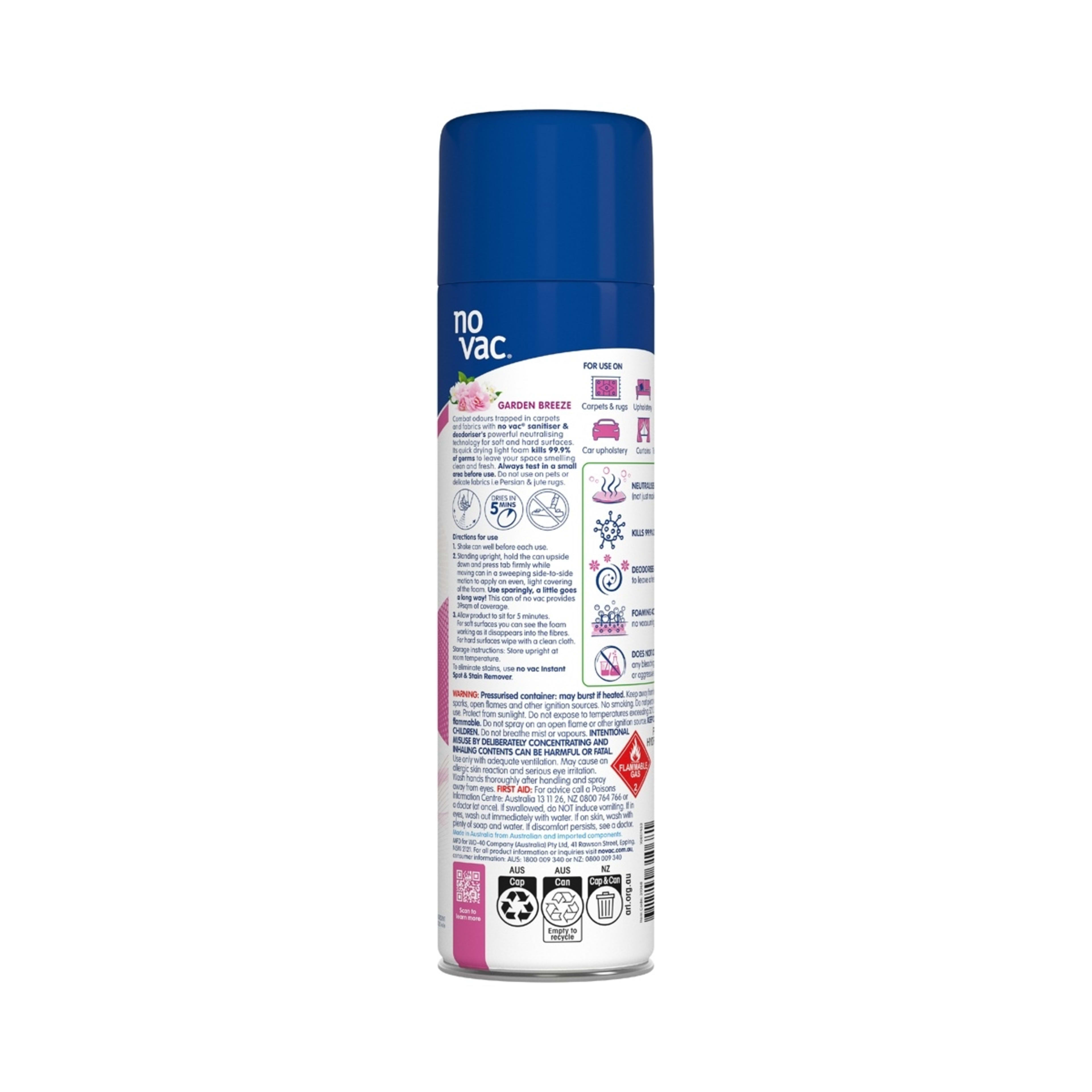 2 No Vac Garden Breeze Foaming Sanitiser and Deodoriser 418g, 2 of 8