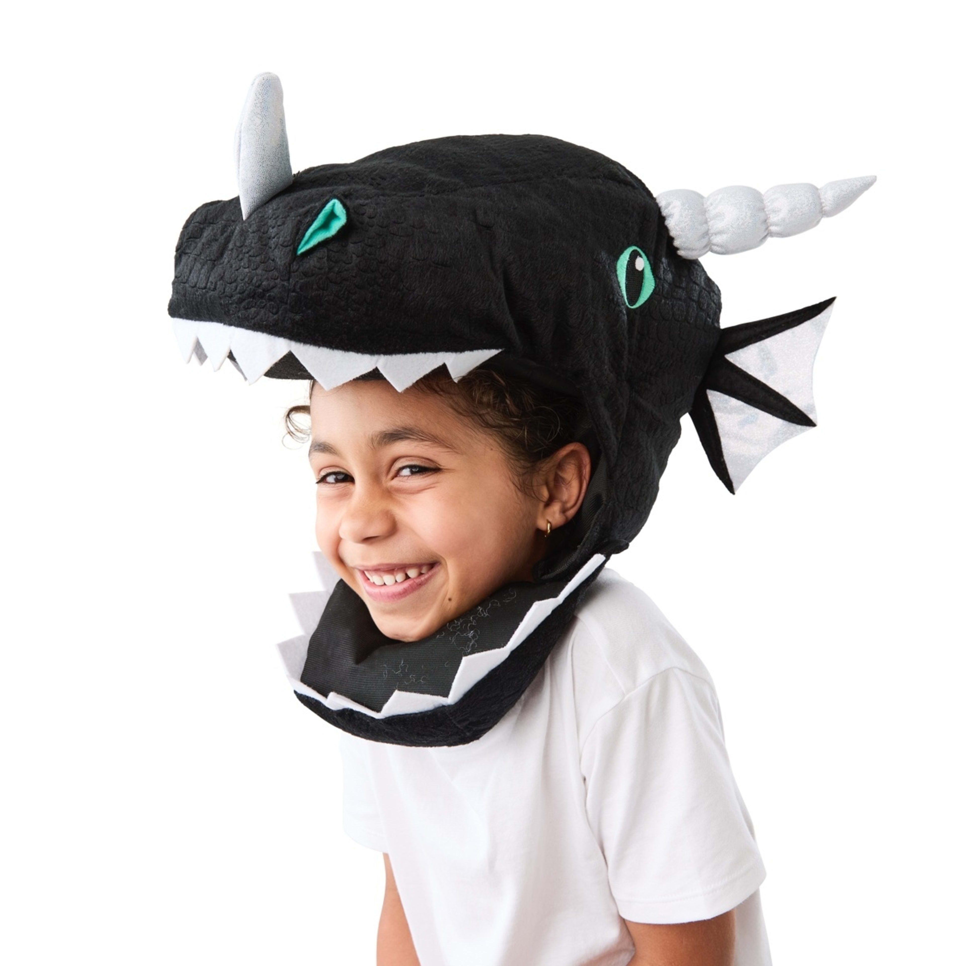 1 Plush Head Mask - Dragon, Ages 4+