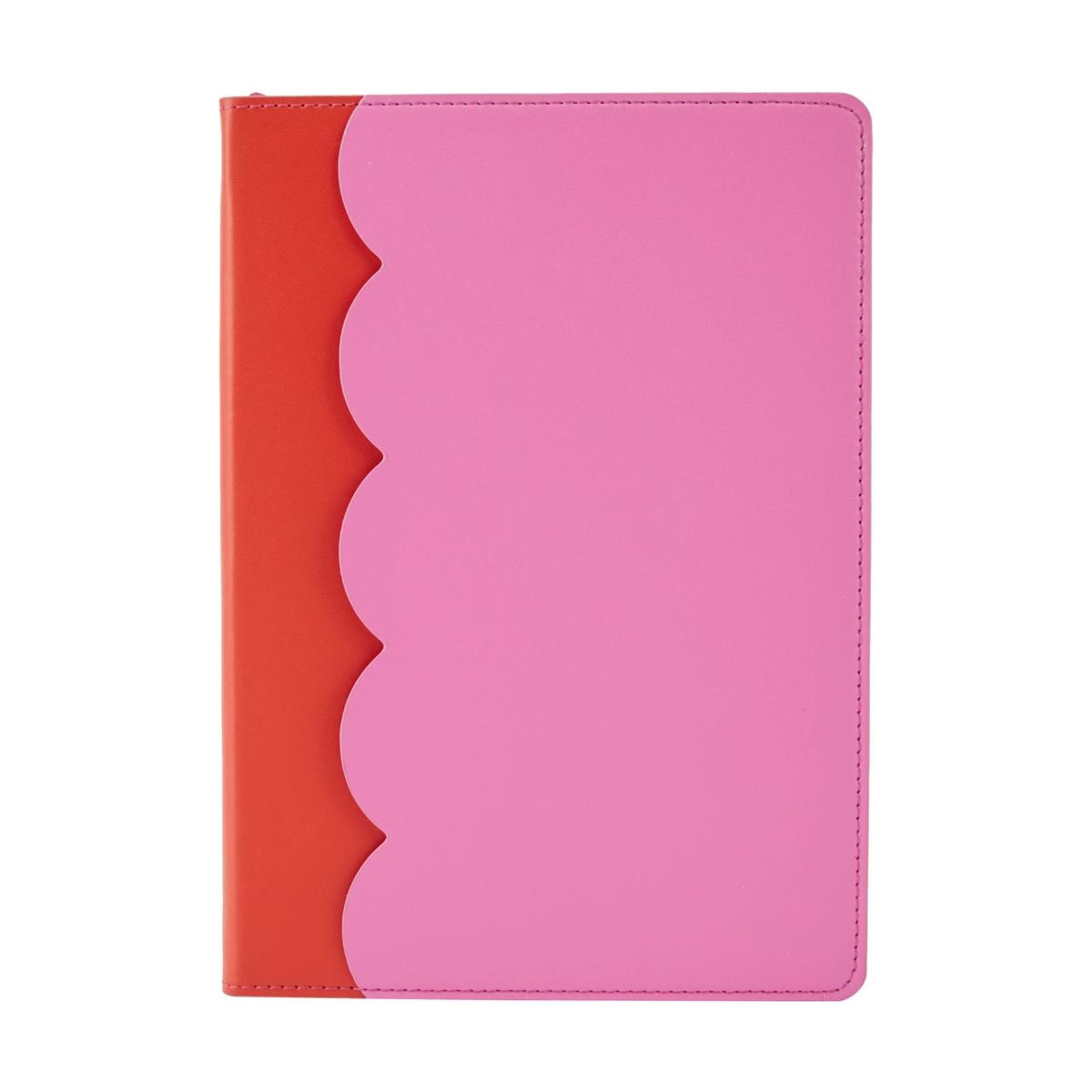 1 A5 Scallop Journal - Red and Pink