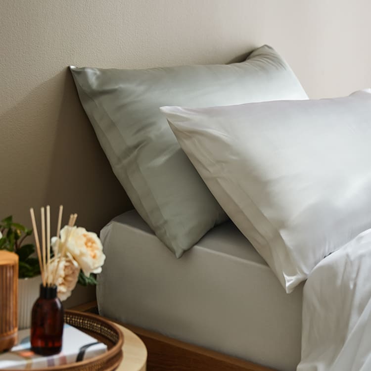 Silk Pillowcase Silver Kmart
