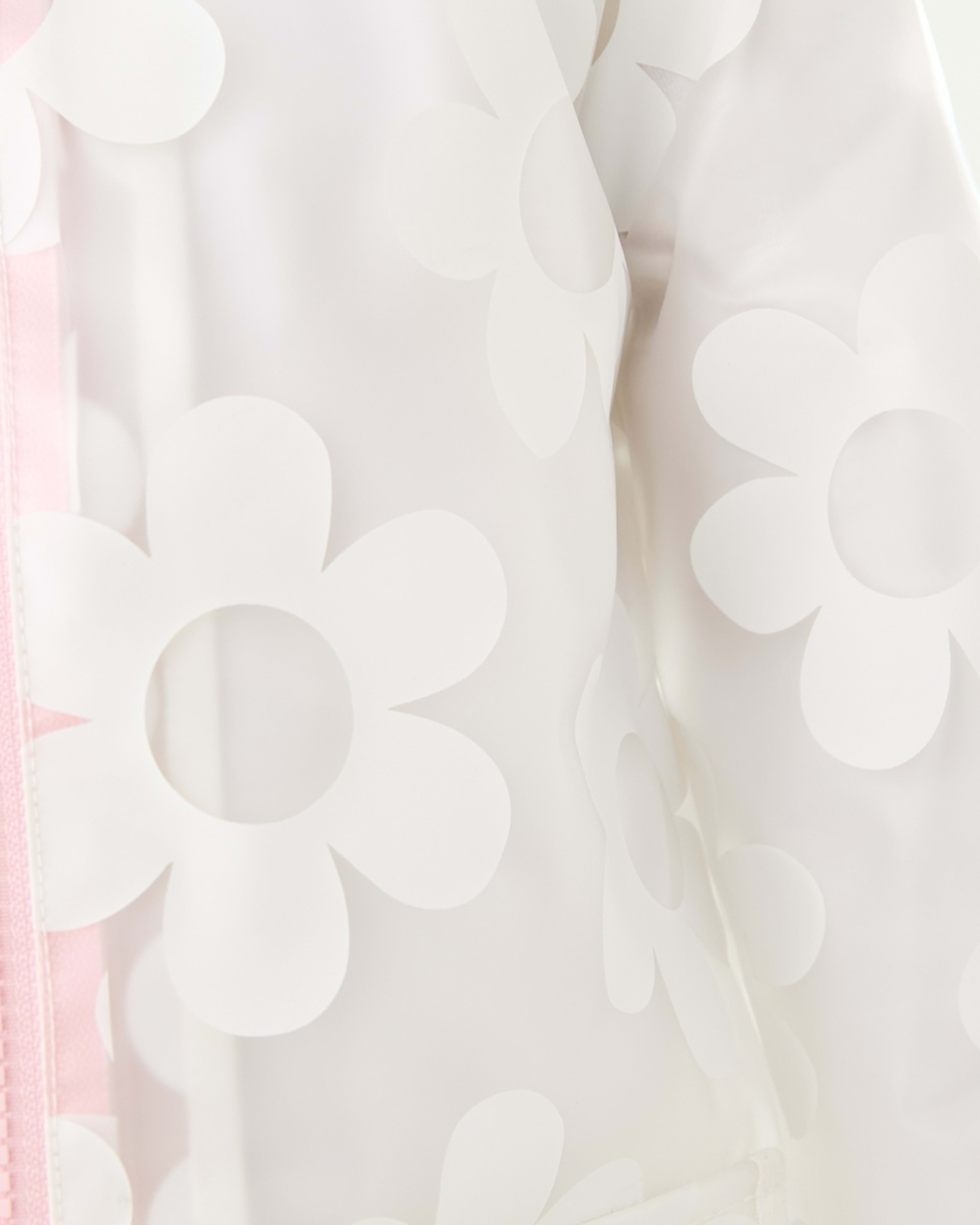 6 Print Rain Jacket Cocreation Flower White, 6 of 10