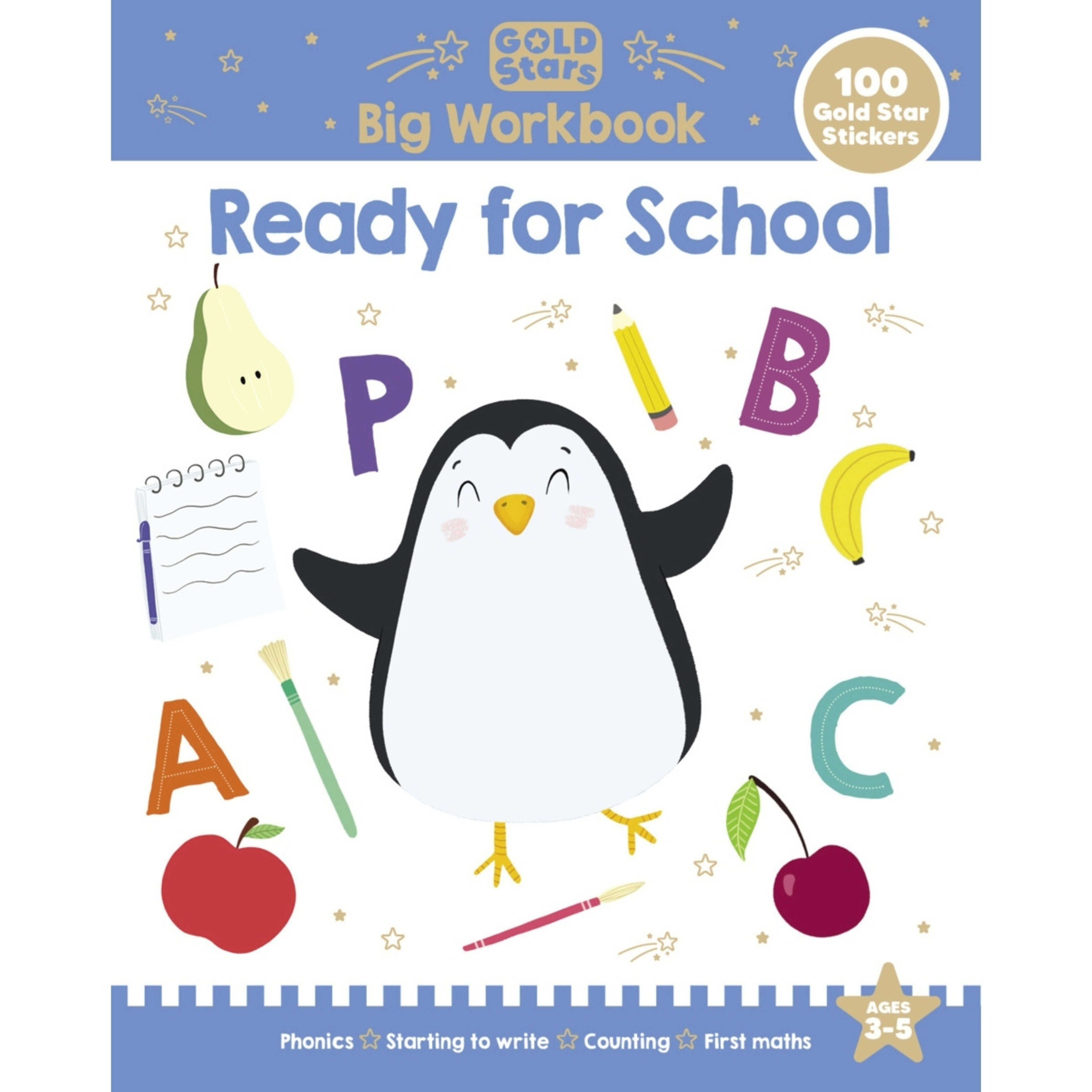 1 Gold Stars Big Workbook: Ready for School - Book