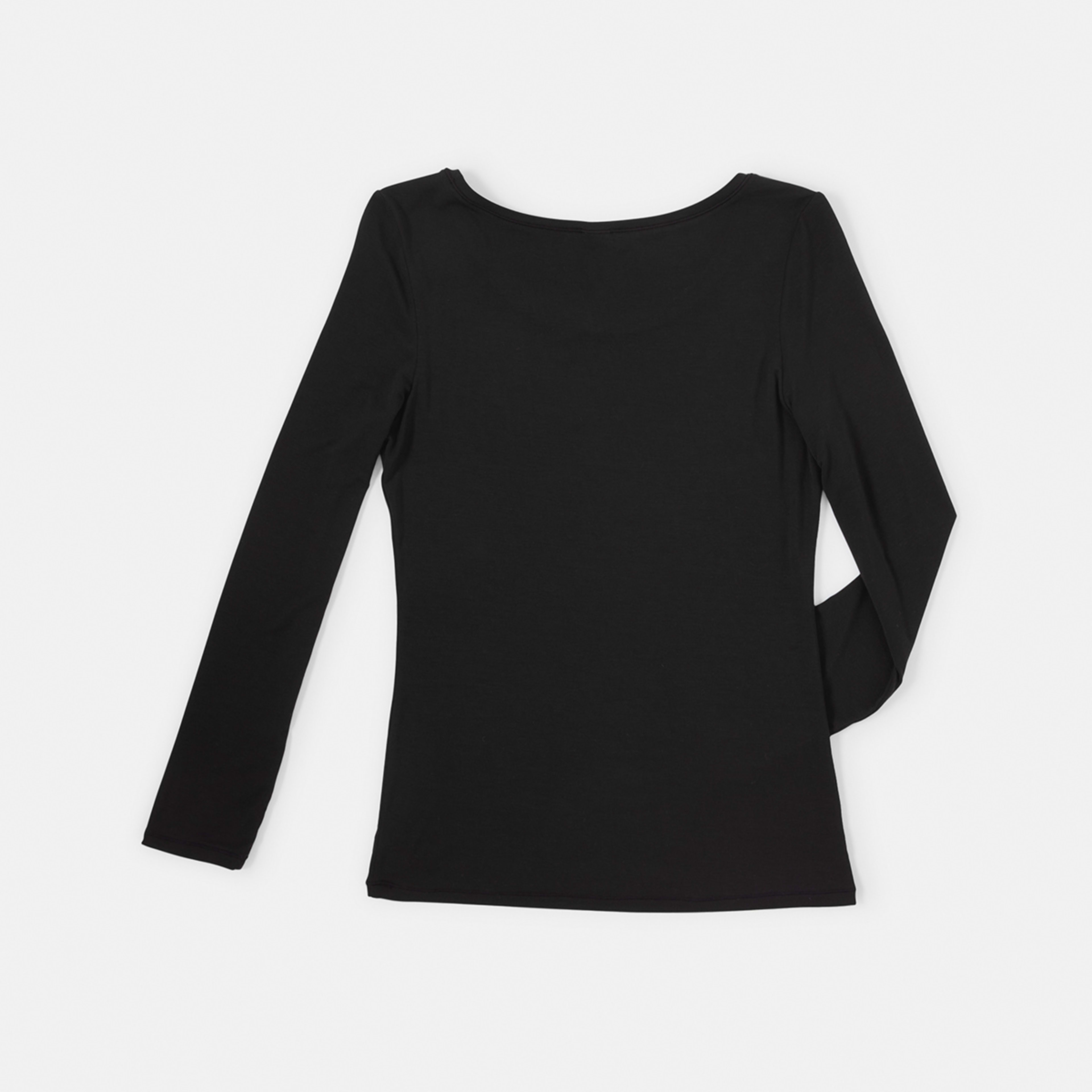 7 Bamboo Thermal Long Sleeve Top Black, 7 of 8