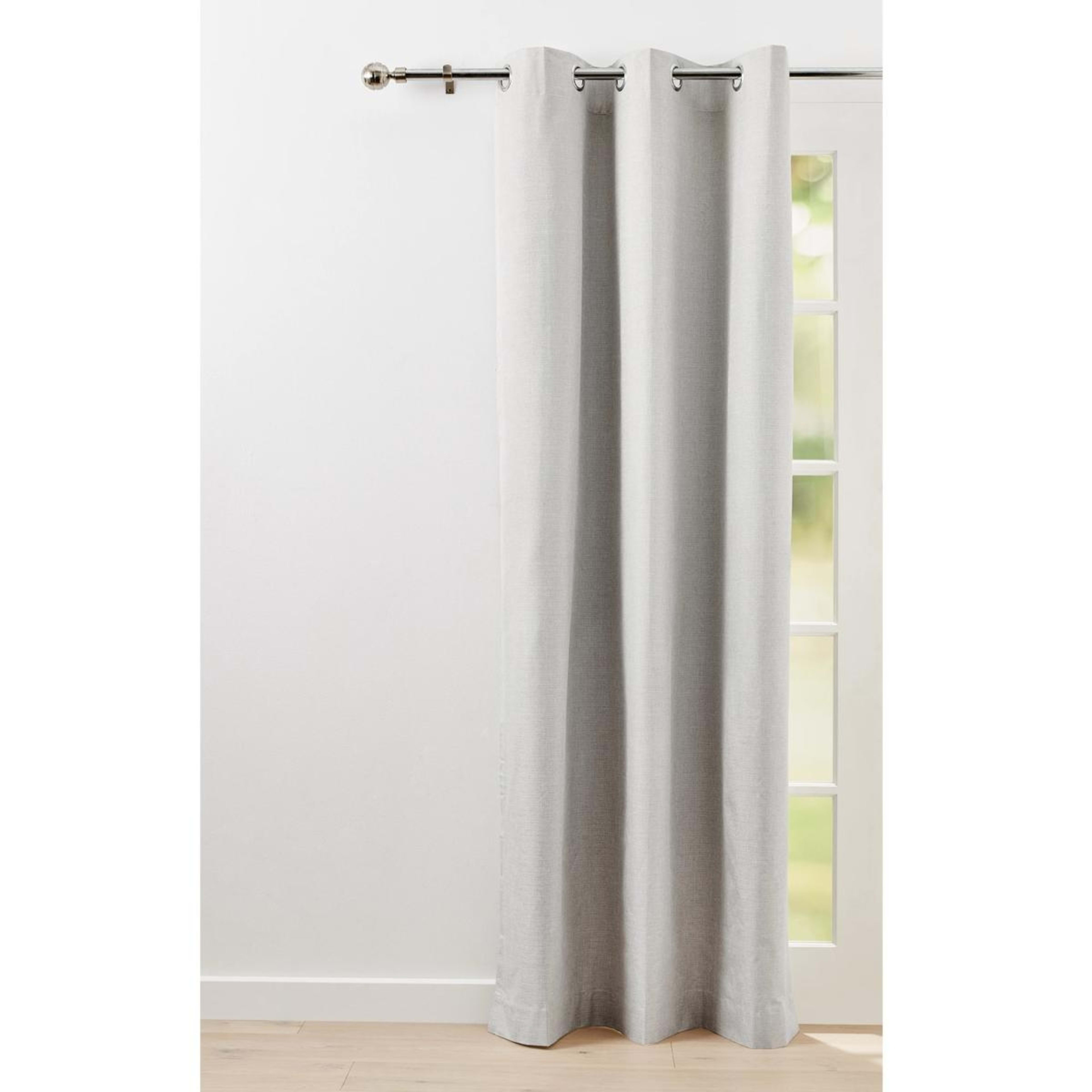 1 Monaco Eyelet Block Out Curtain - Taupe