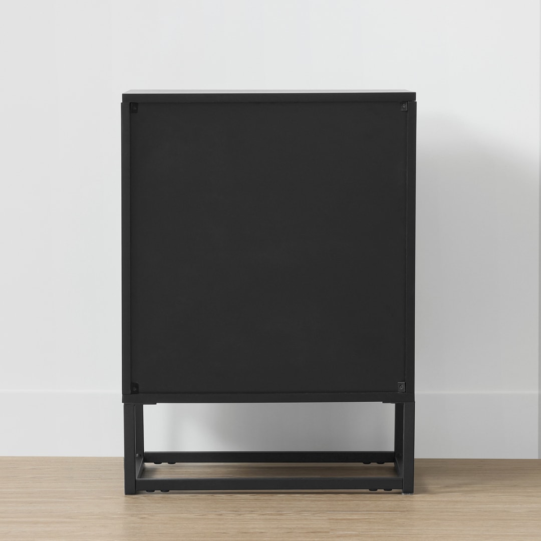 Stevie 2 Drawer Bedside Table Black Kmart