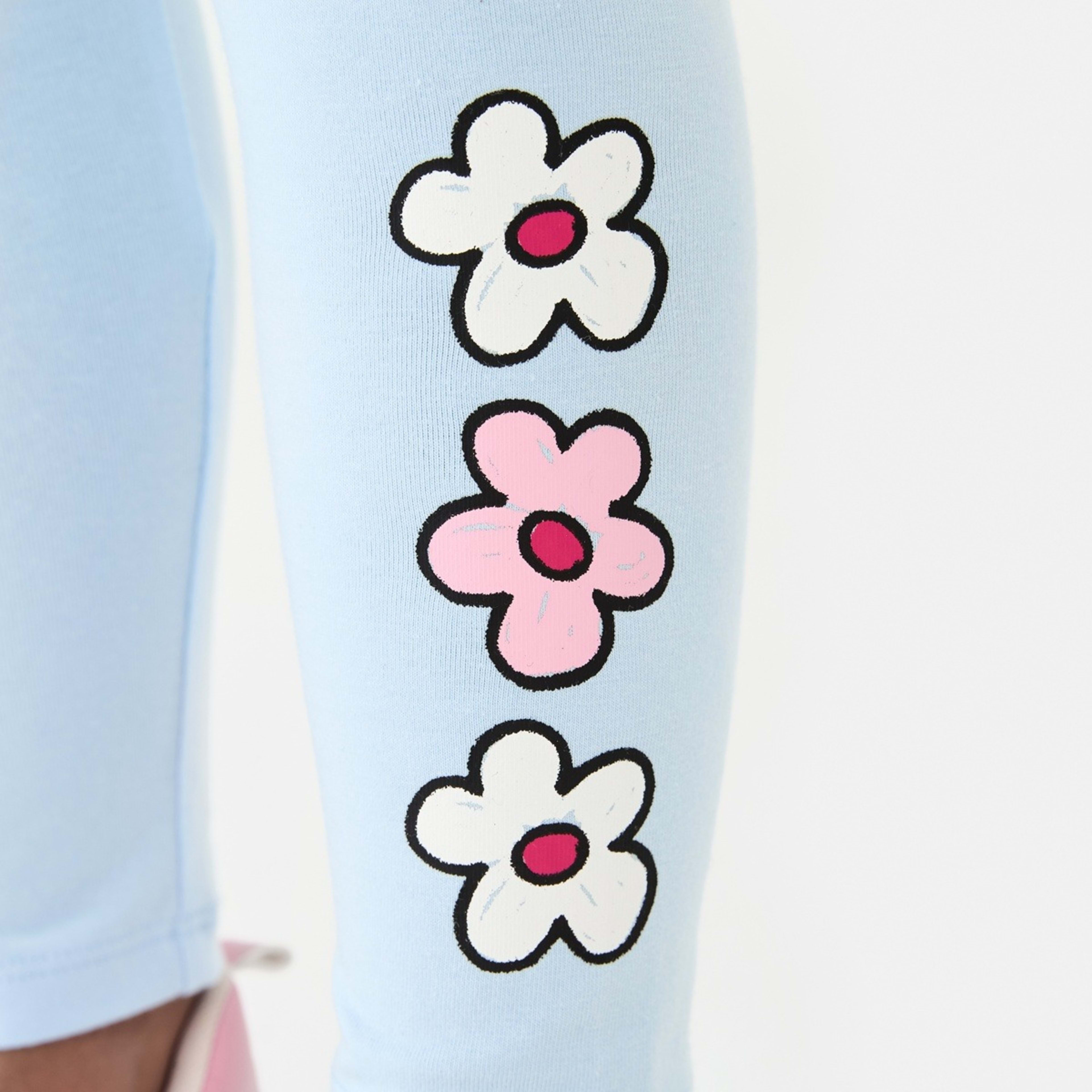 4 Printed Leggings Artful Blossoms Doll Blue, 4 of 8