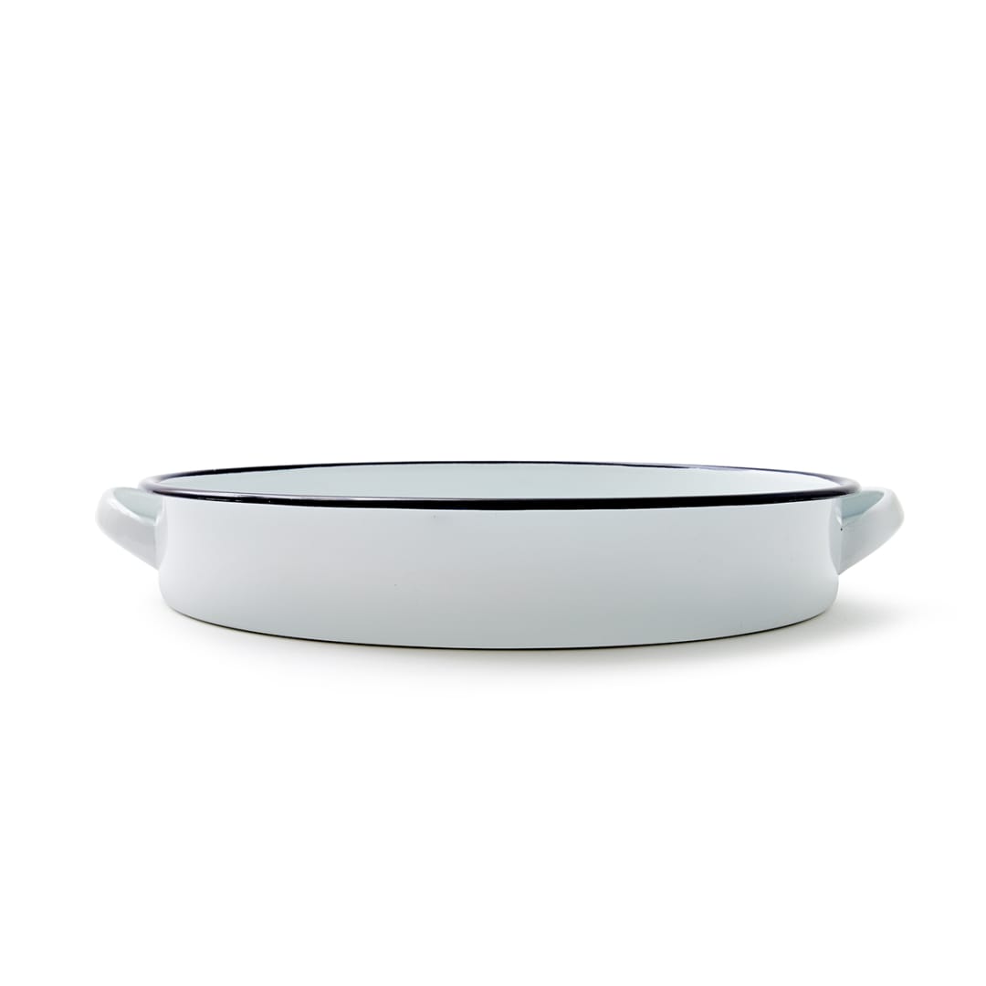Enamel Tray Round with Sides Kmart