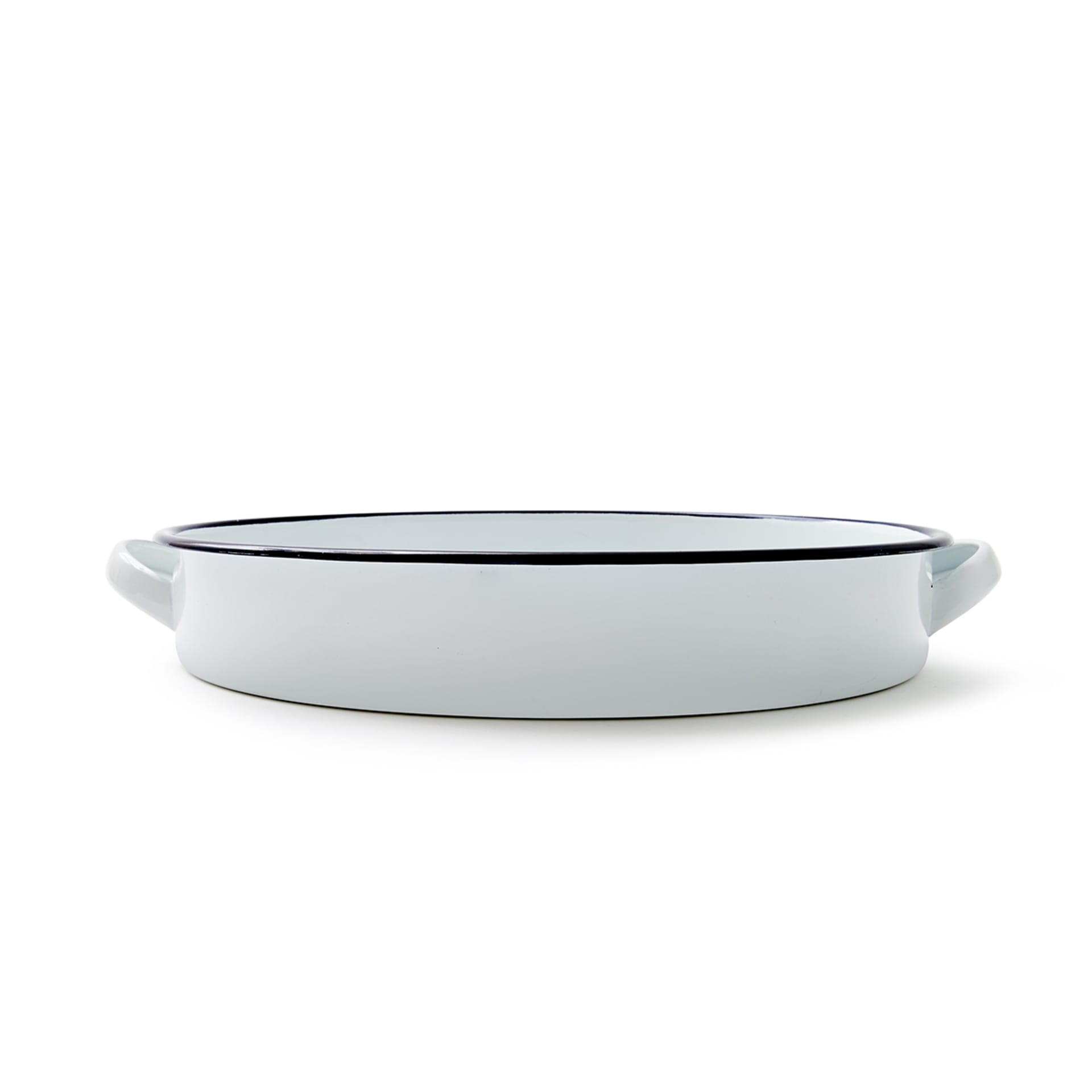 Enamel Tray Round with Sides Kmart