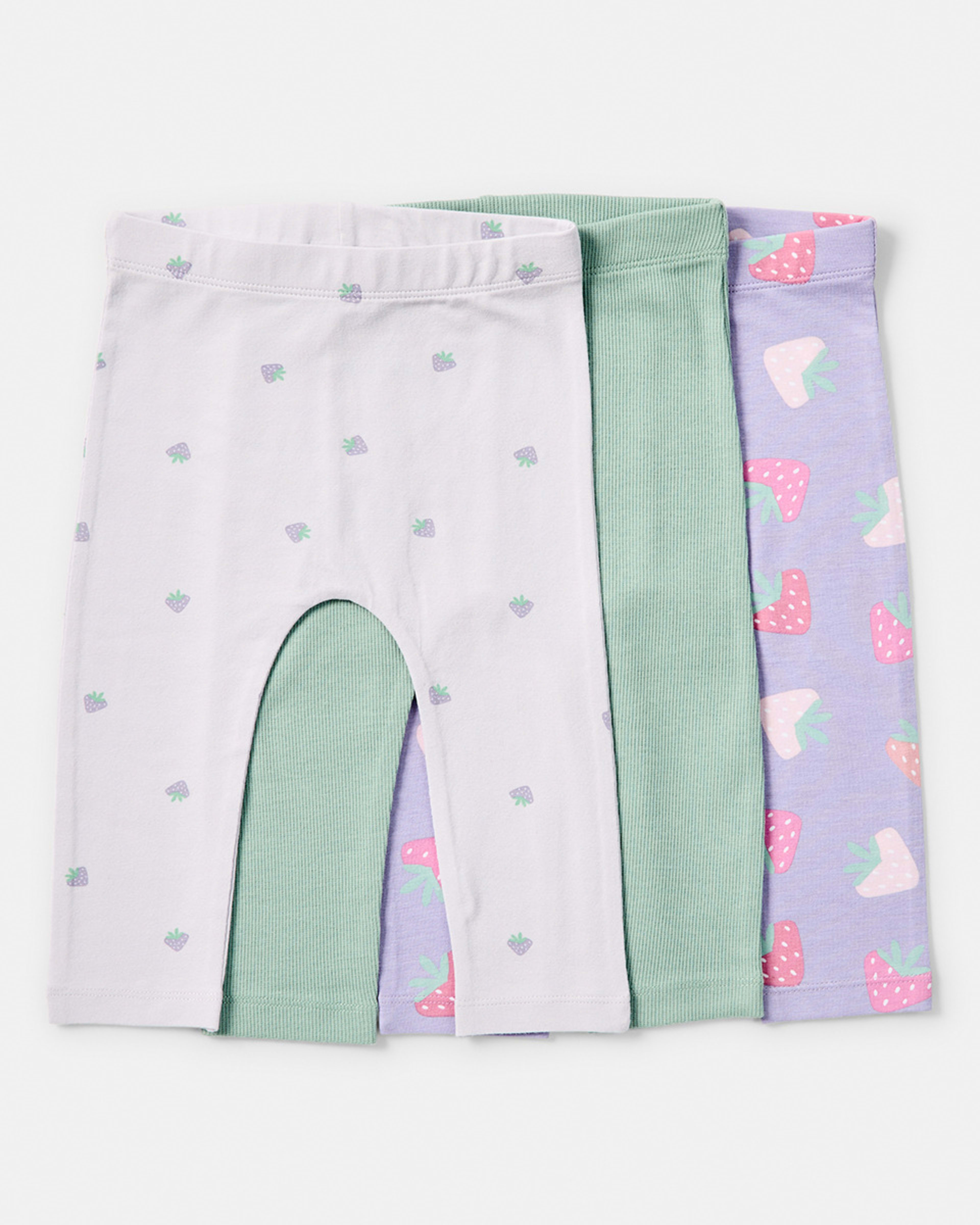 1 3 Pack Leggings Strawberry, 1 of 8