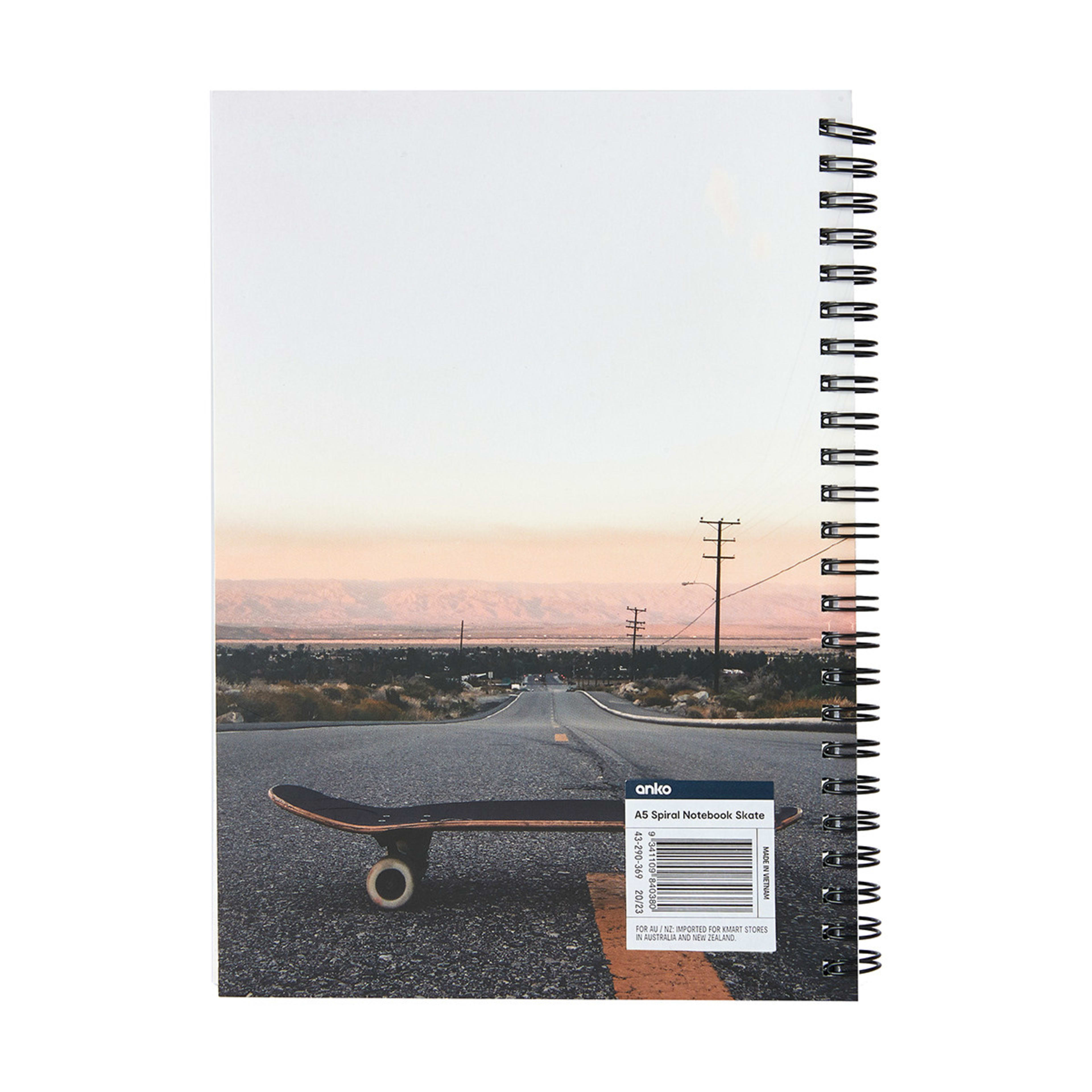A5 Spiral Notebook Skate Kmart