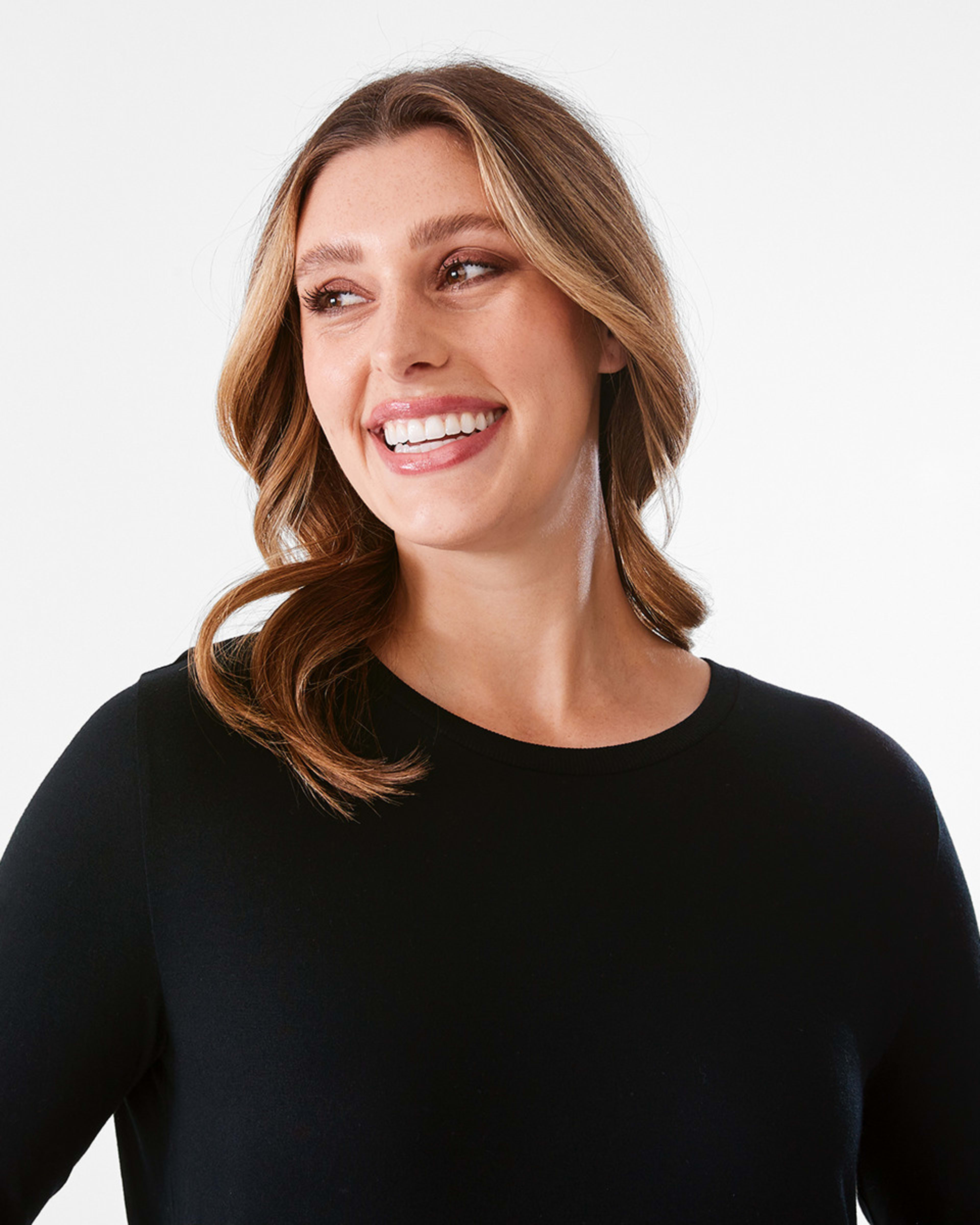 4 Long Sleeve Cotton Modal T-shirt Black, 4 of 5