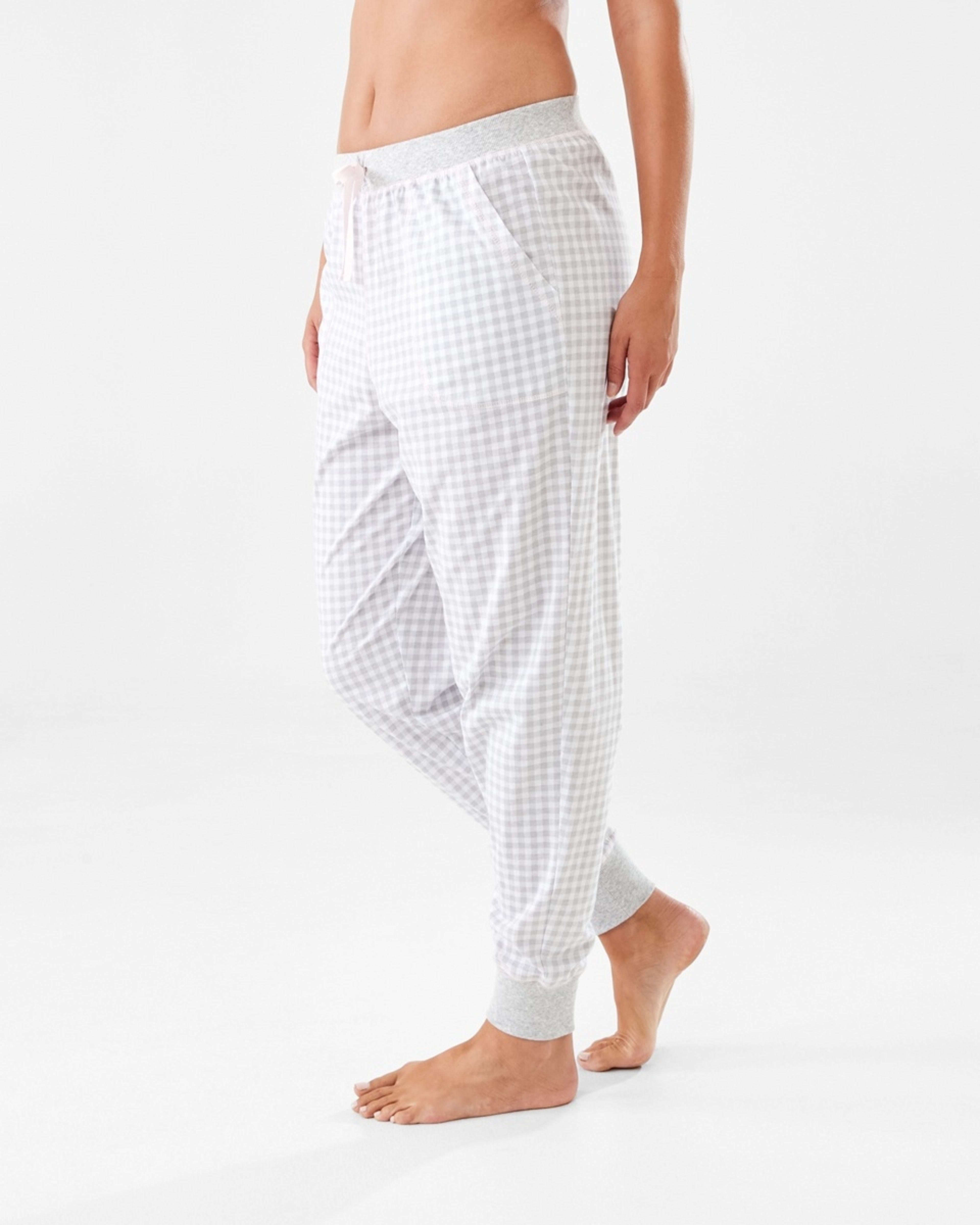 2 Printed Knit Cuffed Pants Gin Chk Mc, 2 of 5