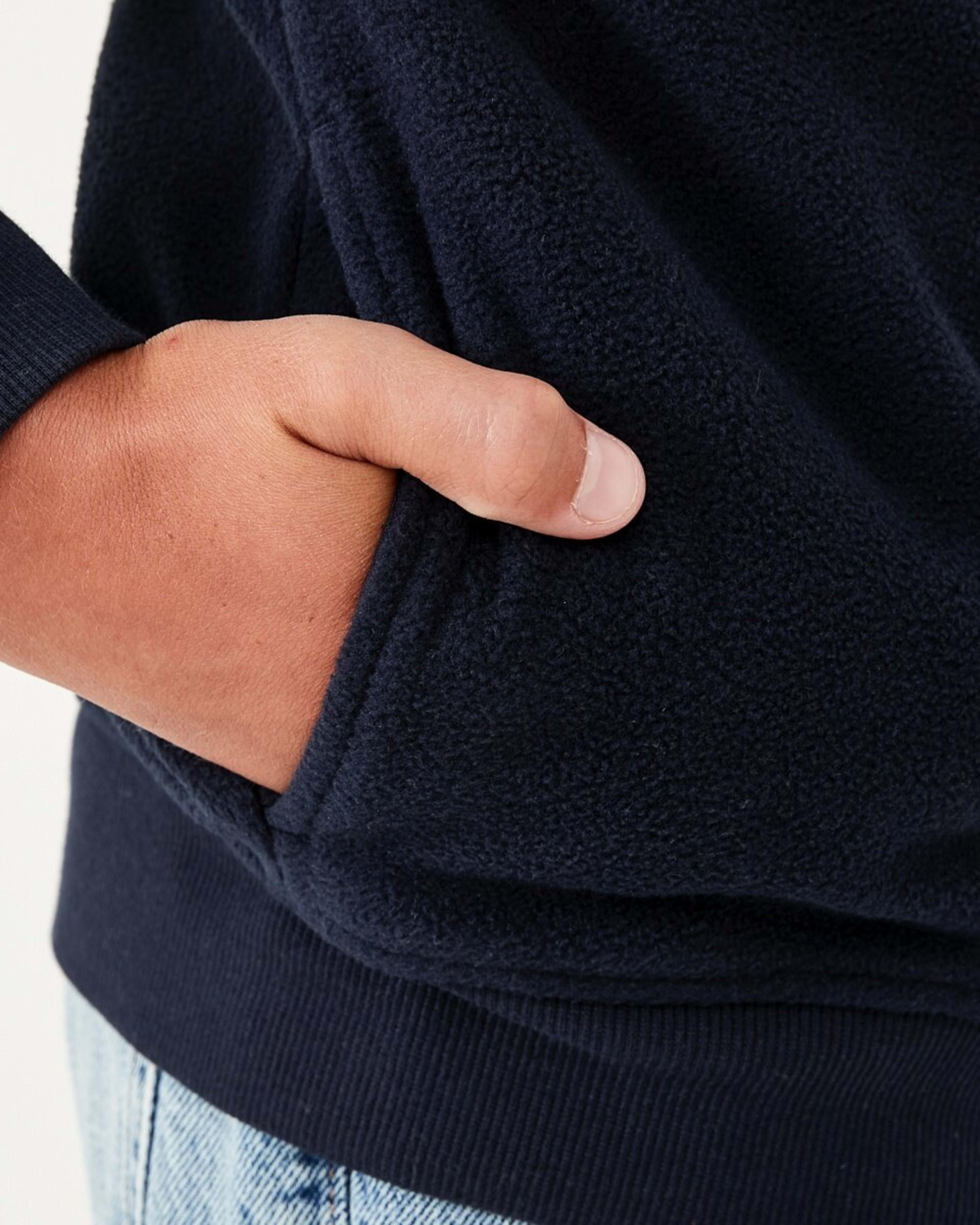 6 Zip Through Polar Fleece Sweatshirt Dark Sapphire, 6 of 10