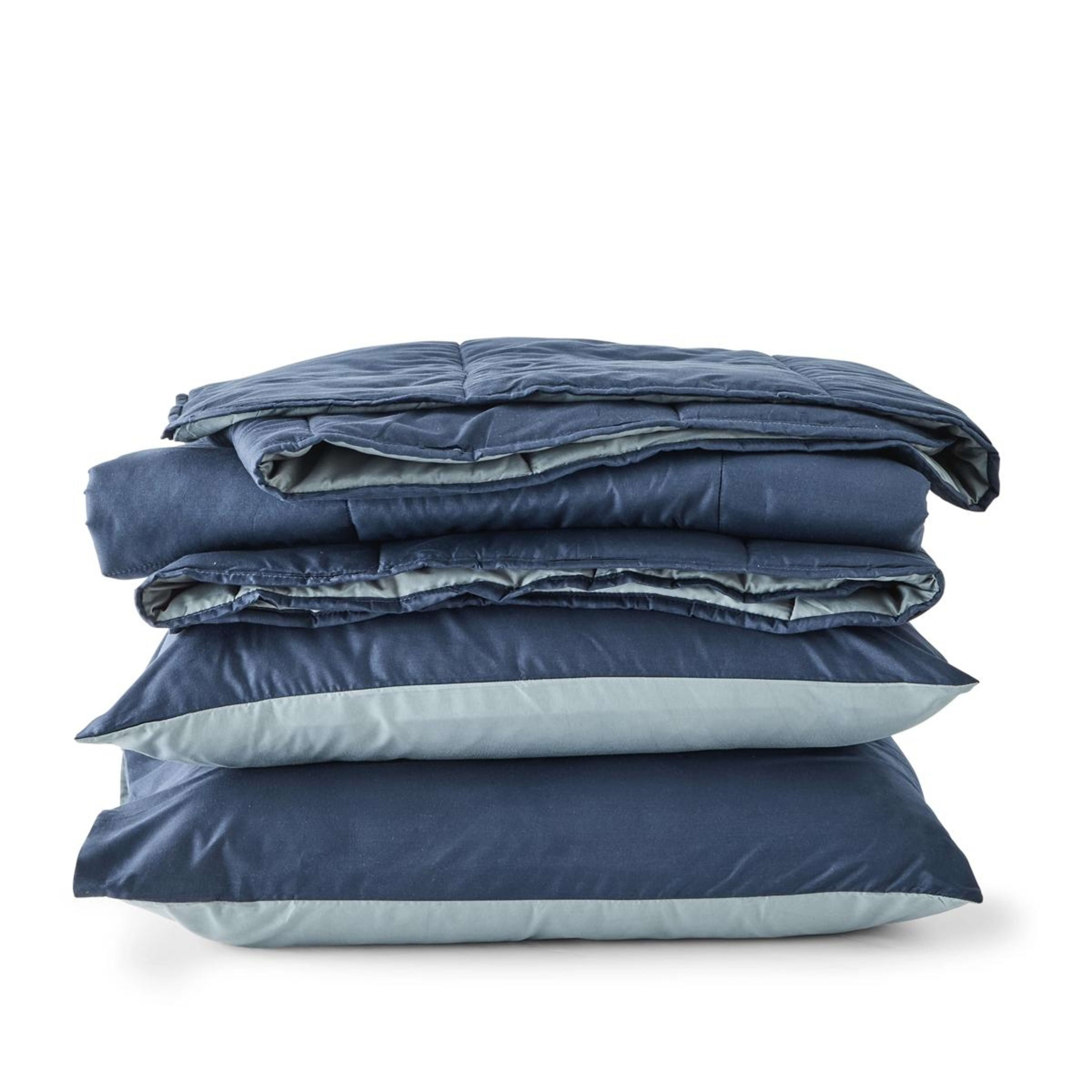 5 Comforter Set - Single Bed, Indigo, 5 of 7