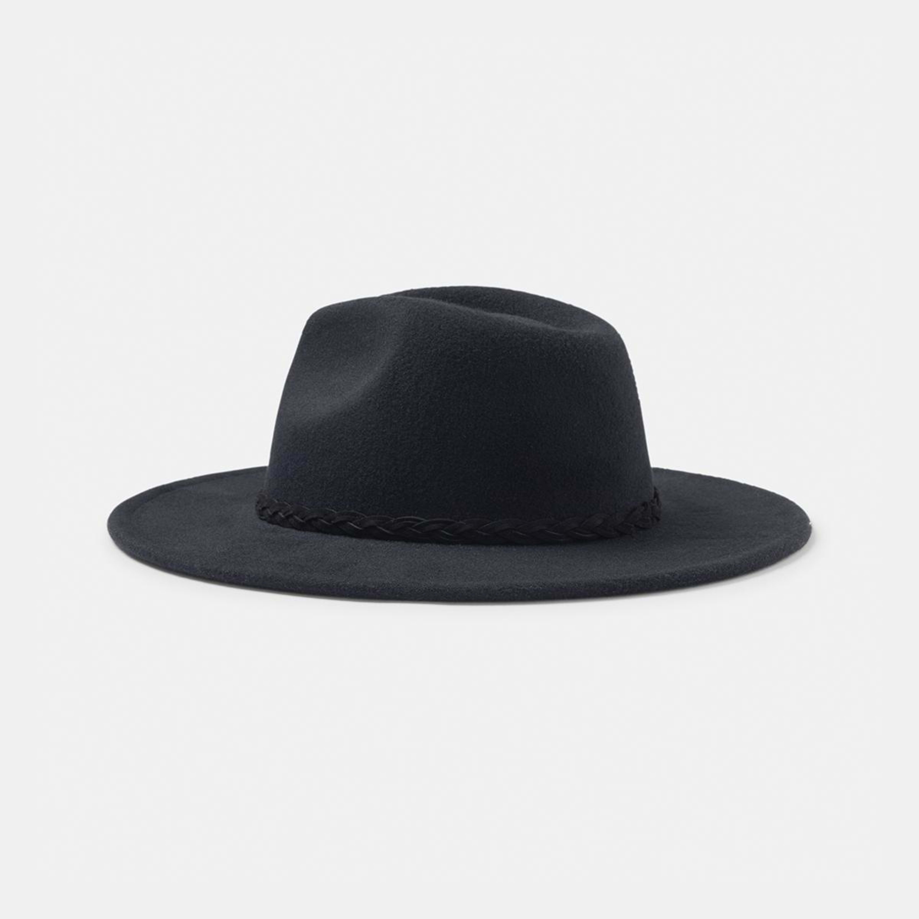 2 Fedora Hat with Statement Band Blk Braid, 2 of 5