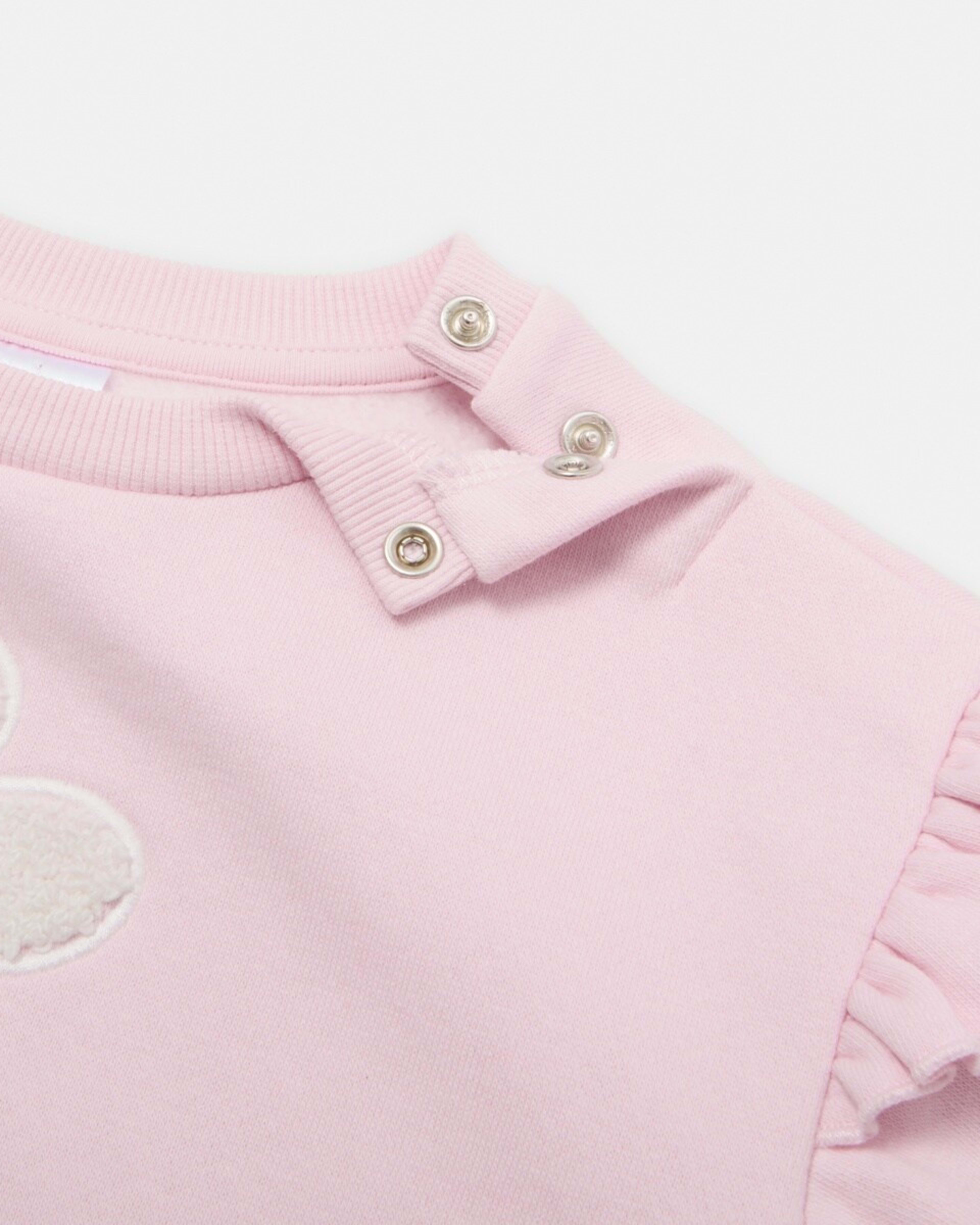4 Frill Drop Shoulder Sweatshirt Pnk Flower, 4 of 4