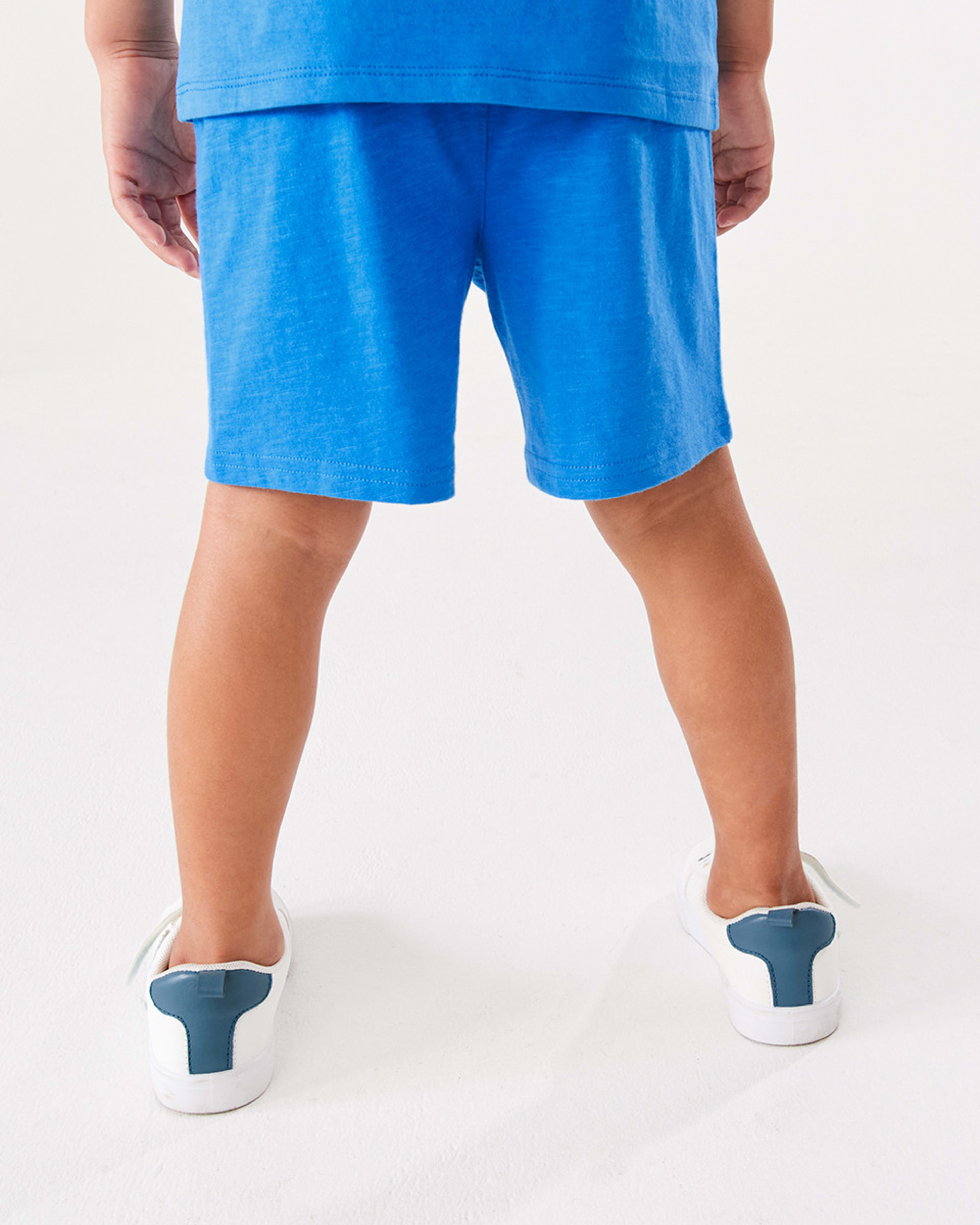 2 Cotton Knit Shorts Fren Blue, 2 of 8