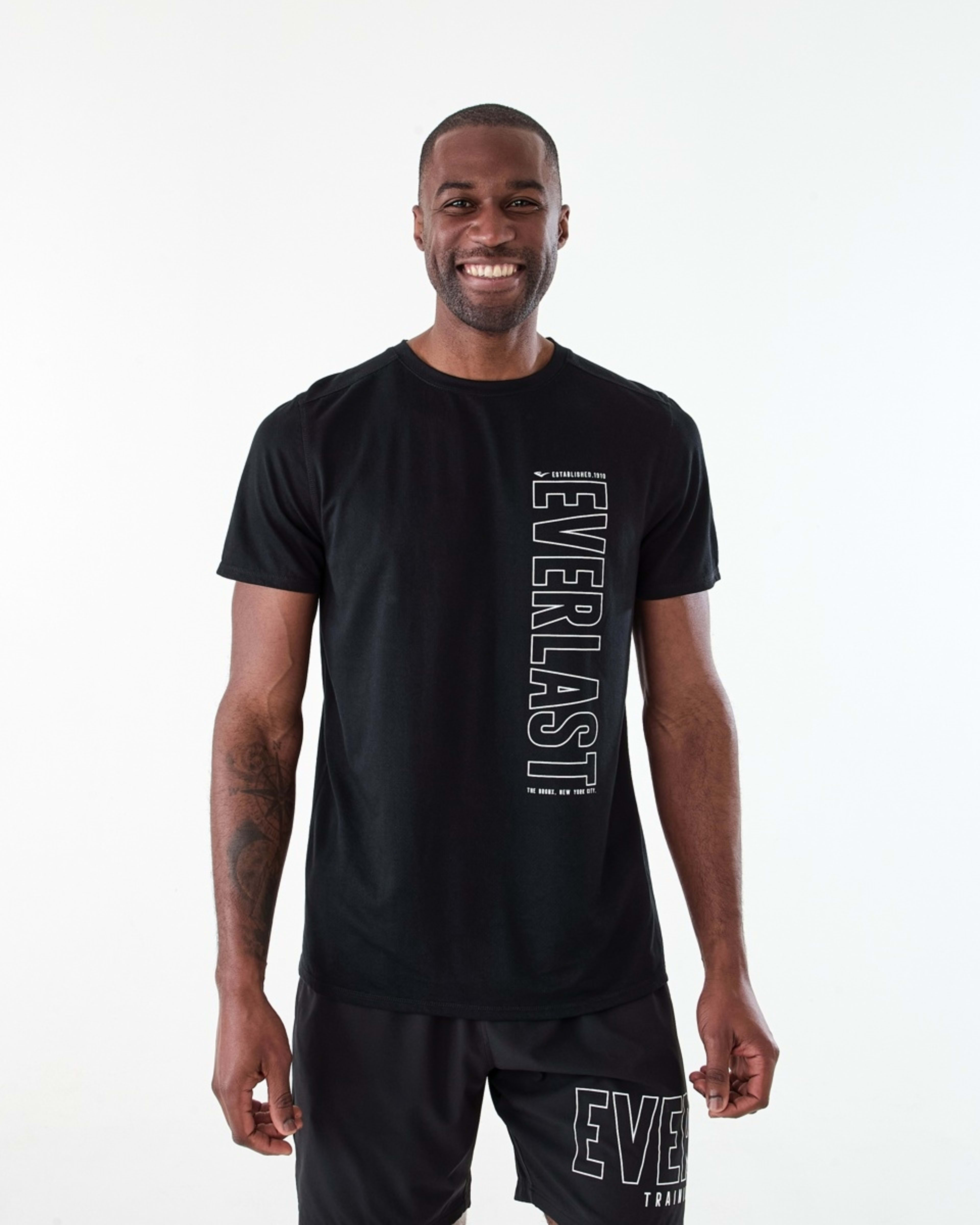 1 Everlast Mens Mesh T-shirt EVERLAST BLACK, 1 of 7