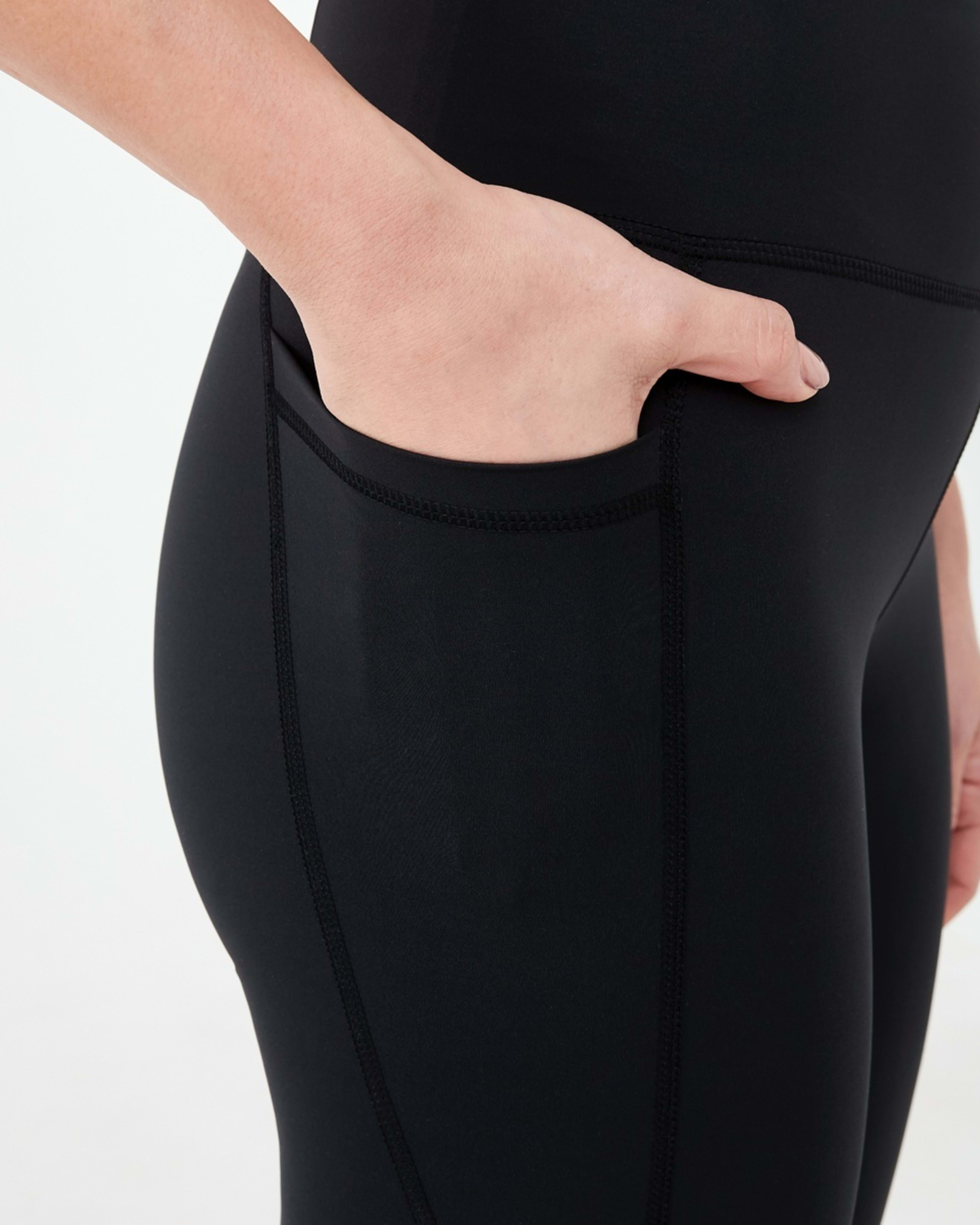 4 Active Womens Crop Training Leggings BLACK, 4 of 6