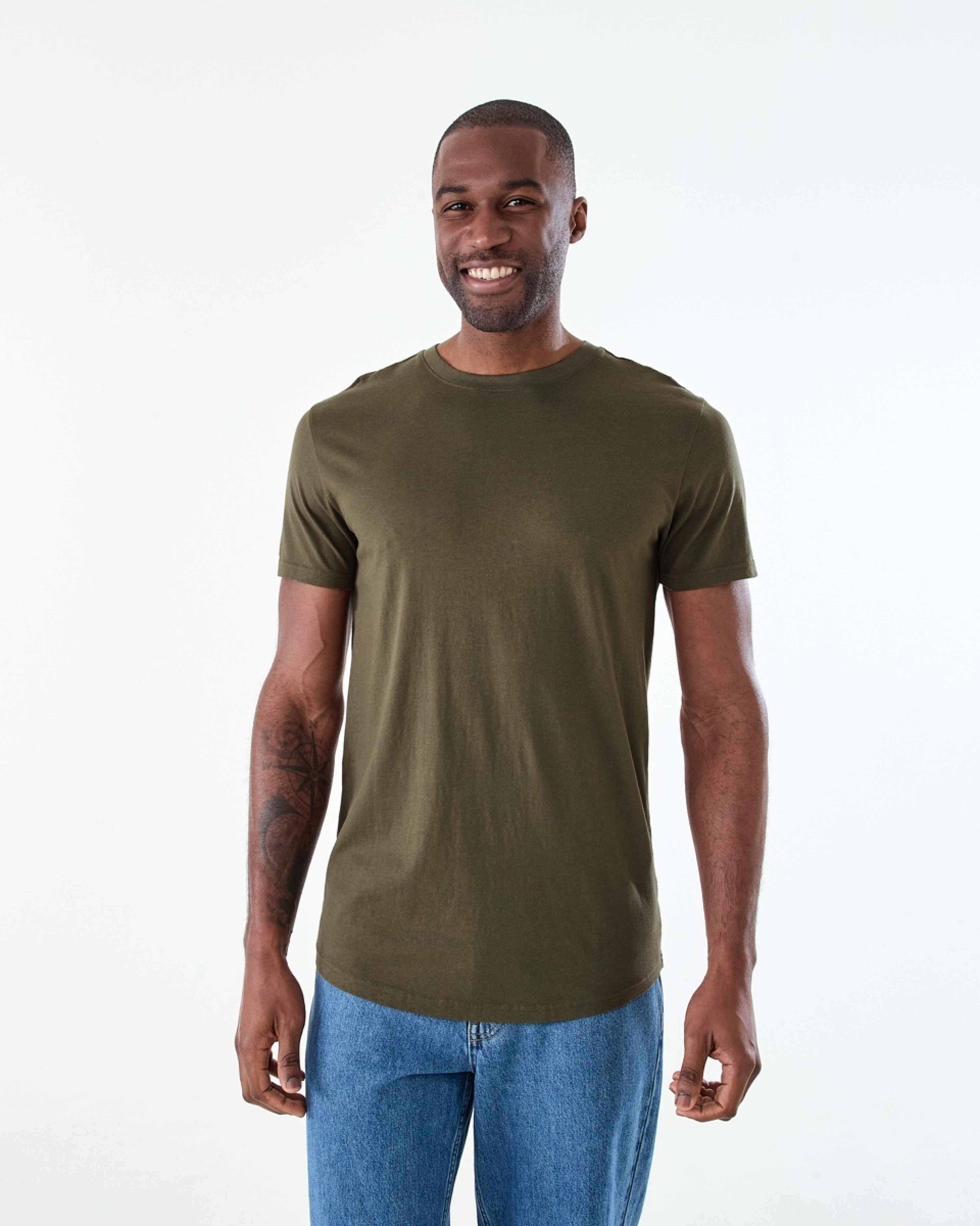 1 Australian Grown Cotton Longline T-shirt BEETLE