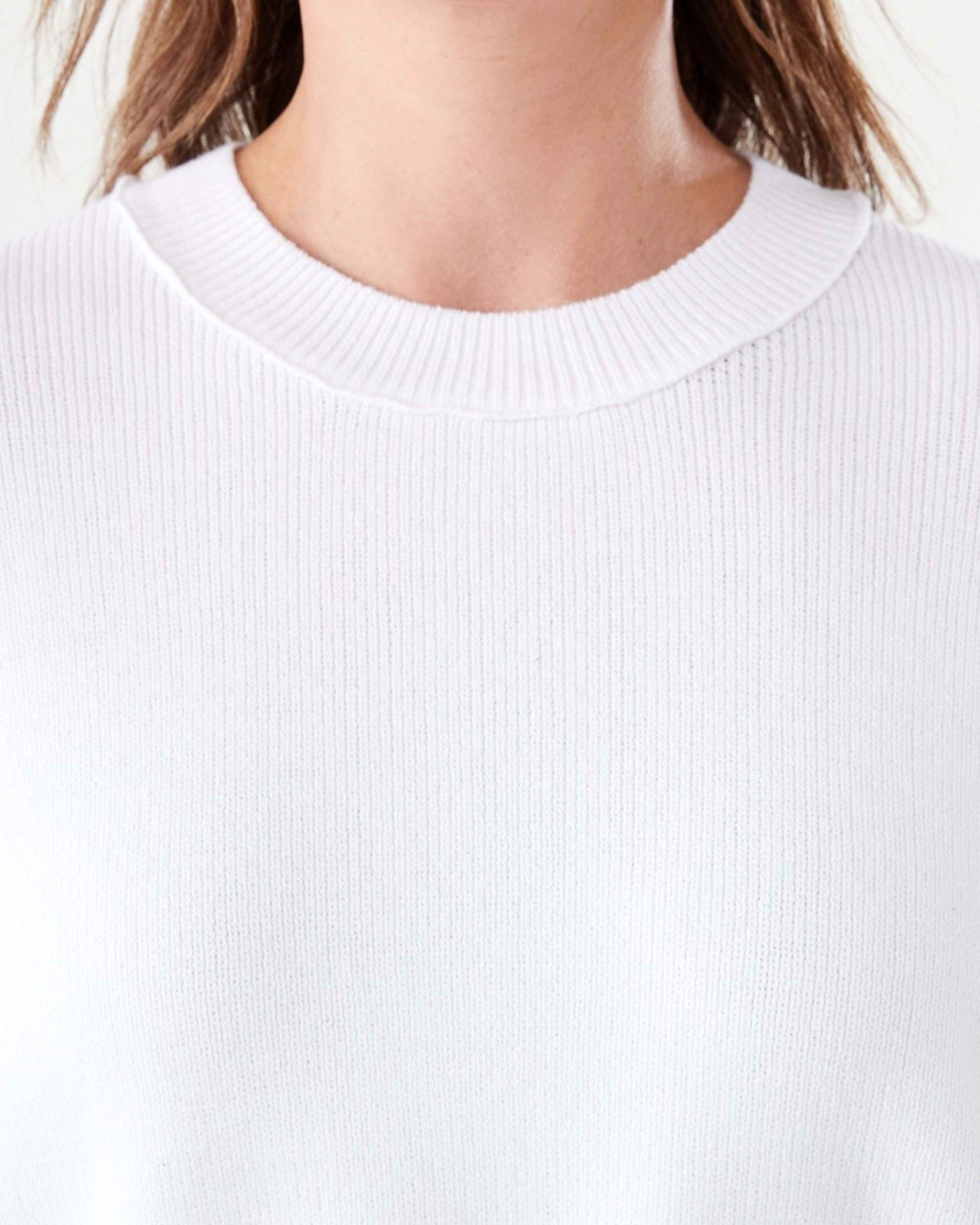 5 Oversized Crew Neck Jumper WHITE, 5 of 7