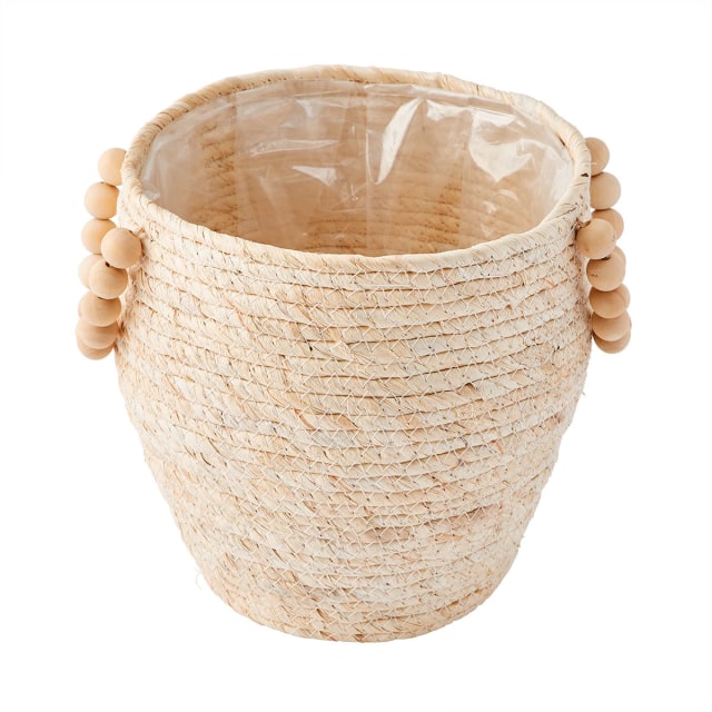 Woven Planter with Beads - Kmart