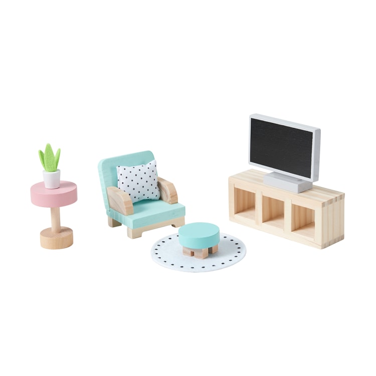 Wooden Doll House Living Room Furniture Set Kmart